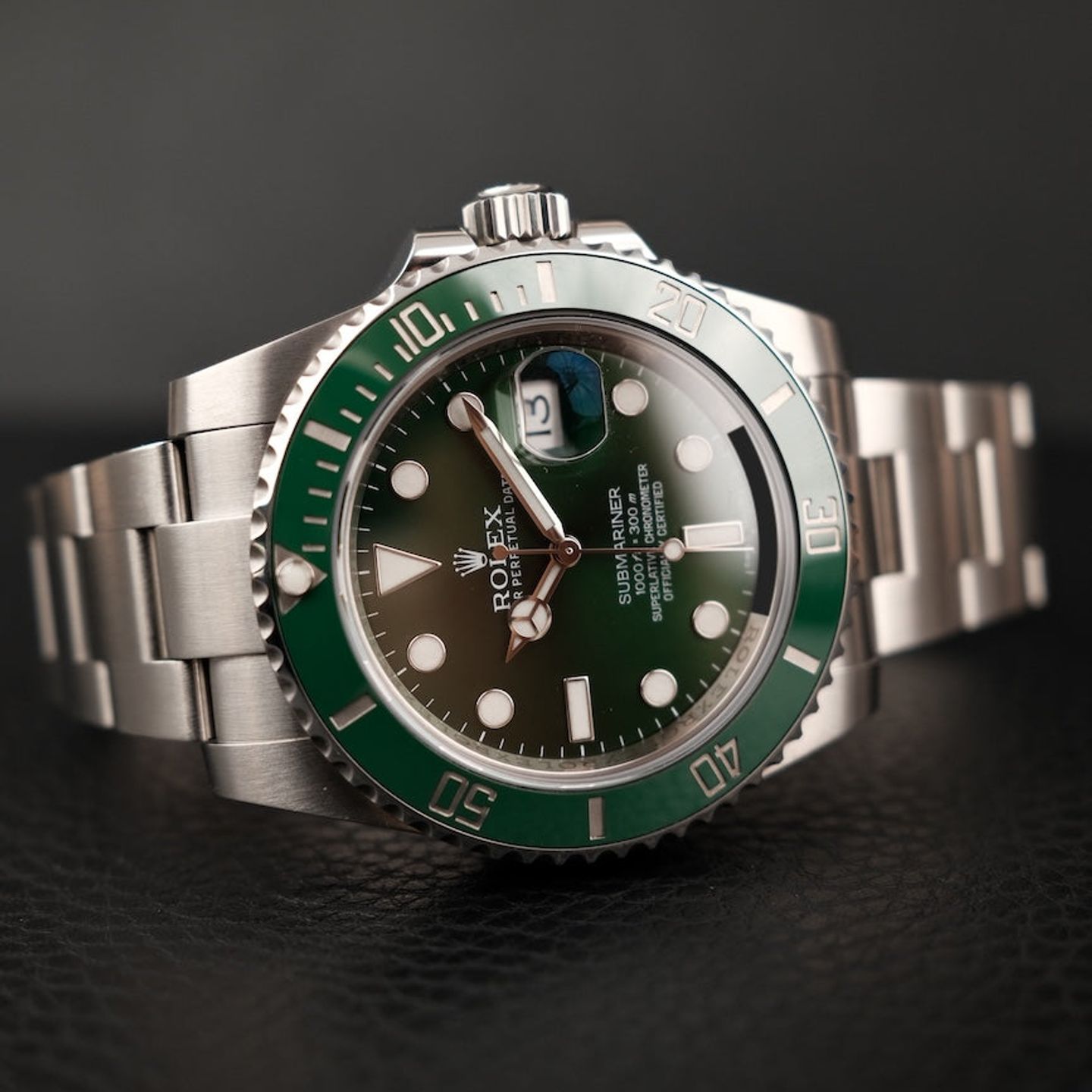 Rolex Submariner Date 116610LV (2014) - Green dial 40 mm Steel case (1/8)