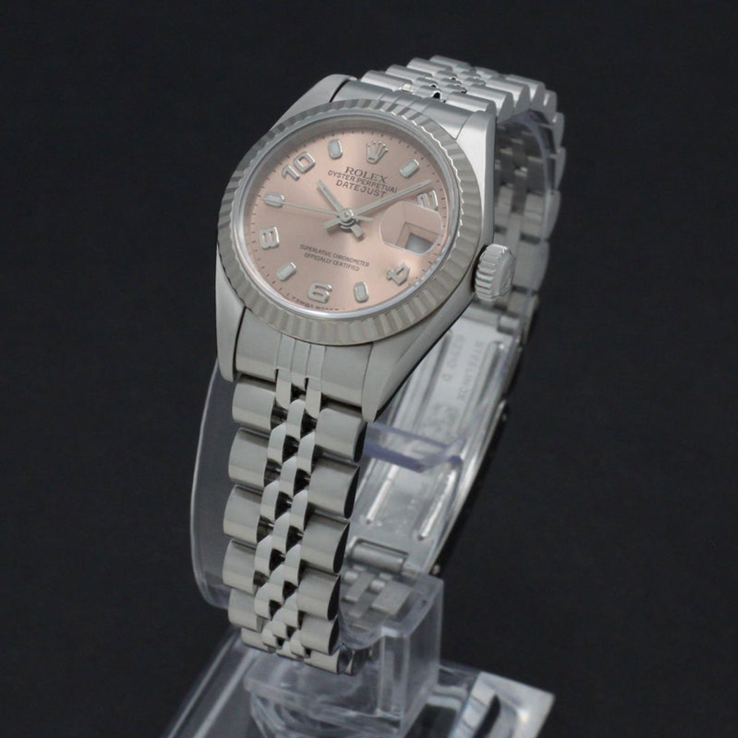 Rolex Lady-Datejust 69174 (1999) - Roze wijzerplaat 26mm Staal (2/7)