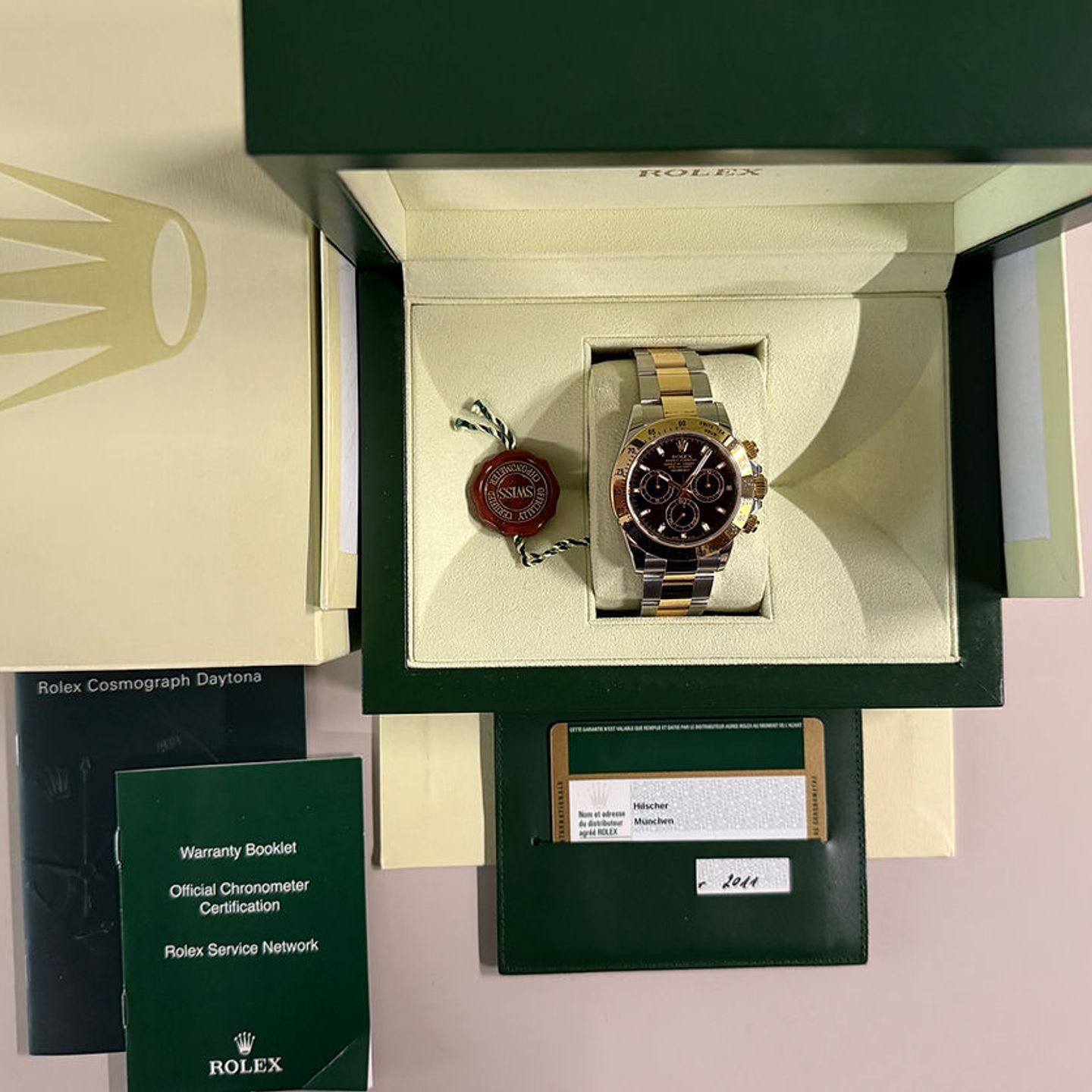 Rolex Daytona 116523 (2011) - Zwart wijzerplaat 40mm Goud/Staal (2/5)