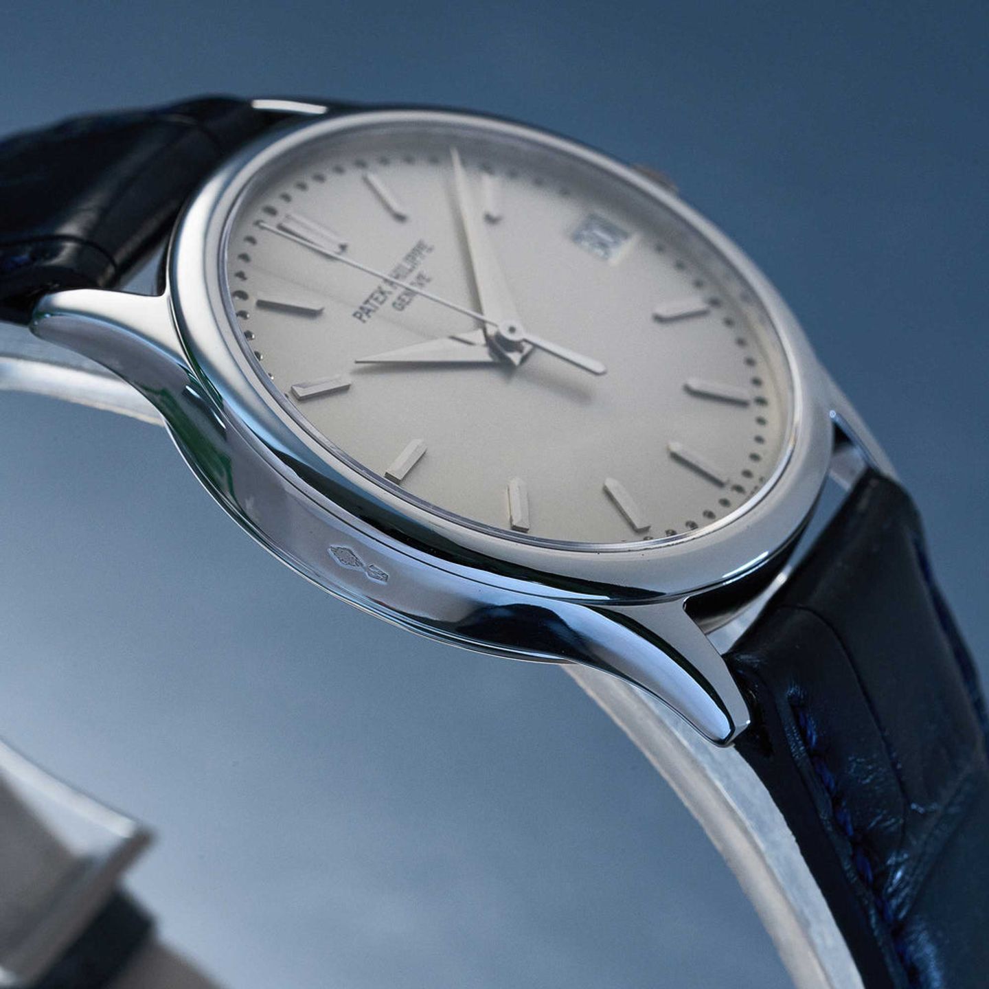 Patek Philippe Calatrava 3998P (1997) - Zilver wijzerplaat 34mm Platina (4/8)