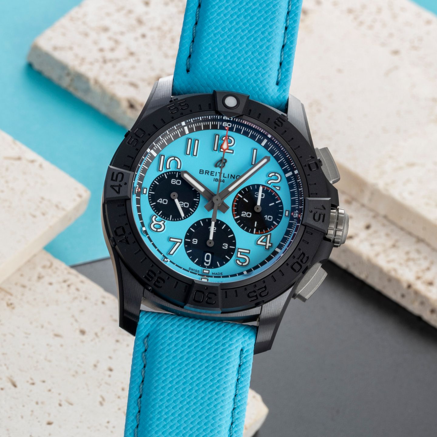 Breitling Avenger SB0146101L1X1 (Onbekend (willekeurig serienummer)) - Blauw wijzerplaat 44mm Keramiek (3/8)