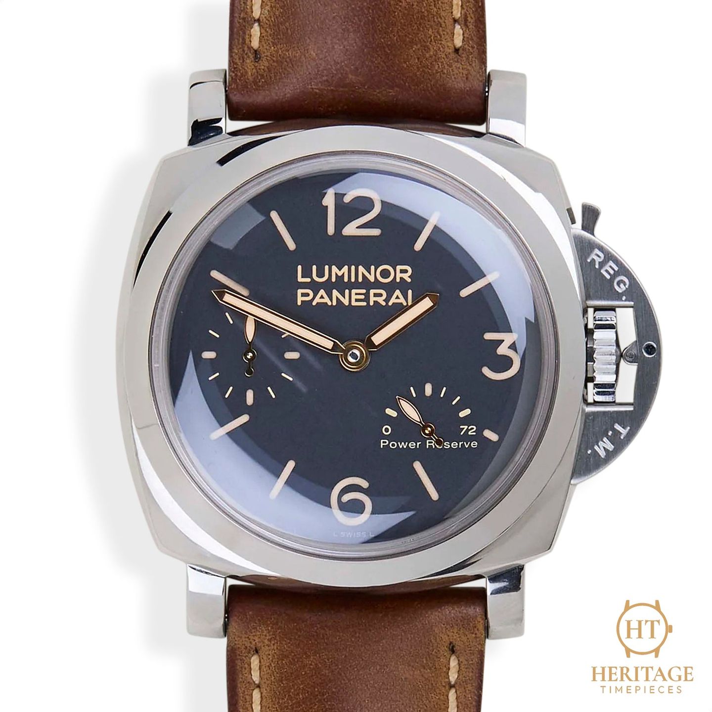 Panerai Luminor 1950 3 Days Power Reserve PAM00423 (Onbekend (willekeurig serienummer)) - 47mm Staal (2/8)