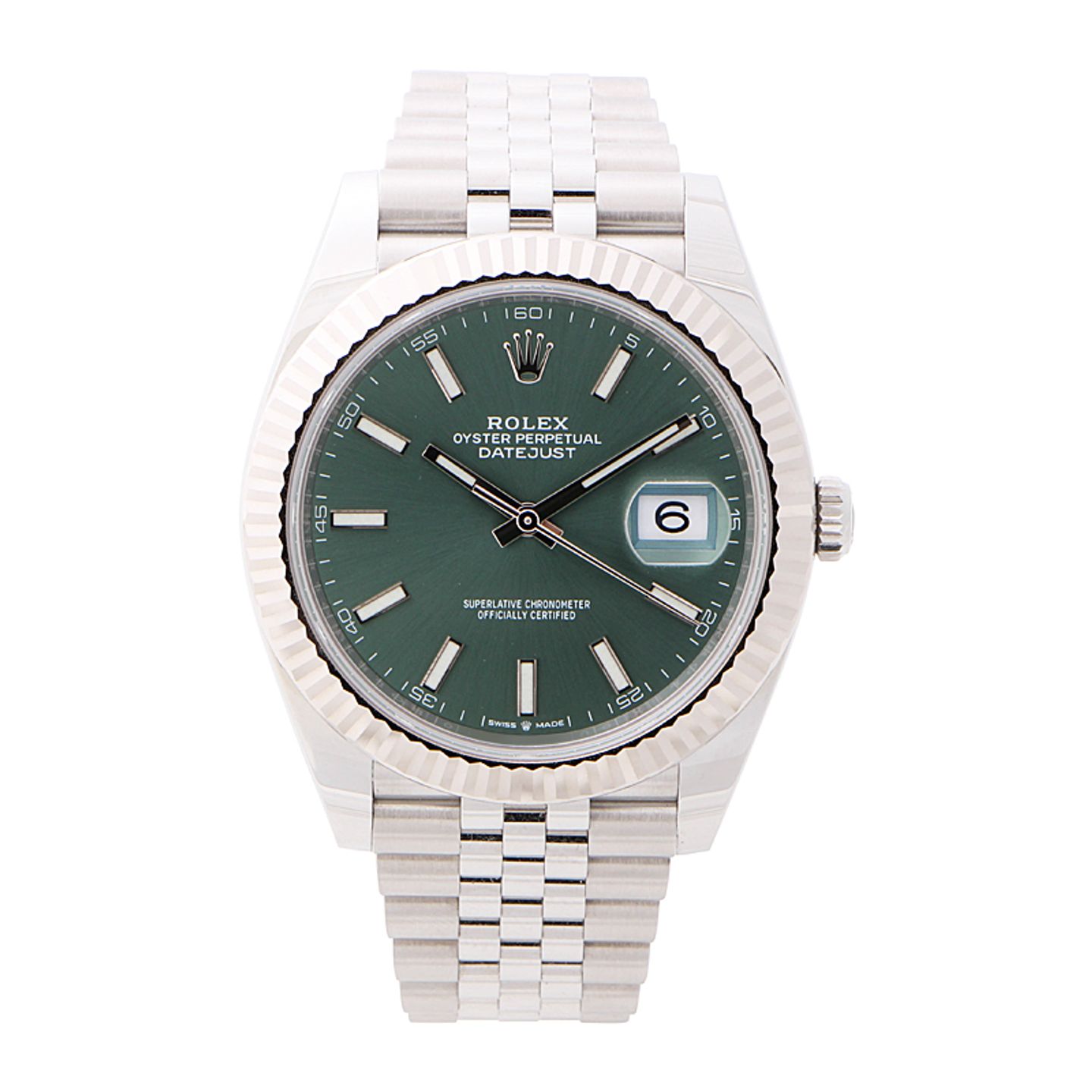 Rolex Datejust 41 126334 (2024) - Groen wijzerplaat 41mm Staal (1/4)