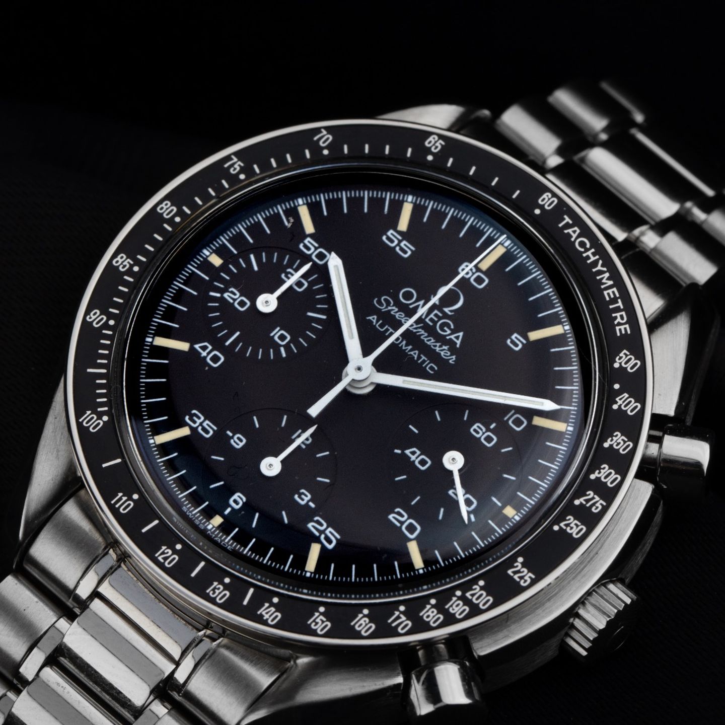 Omega Speedmaster Reduced 3510.50.00 (1996) - Zwart wijzerplaat 39mm Staal (3/8)