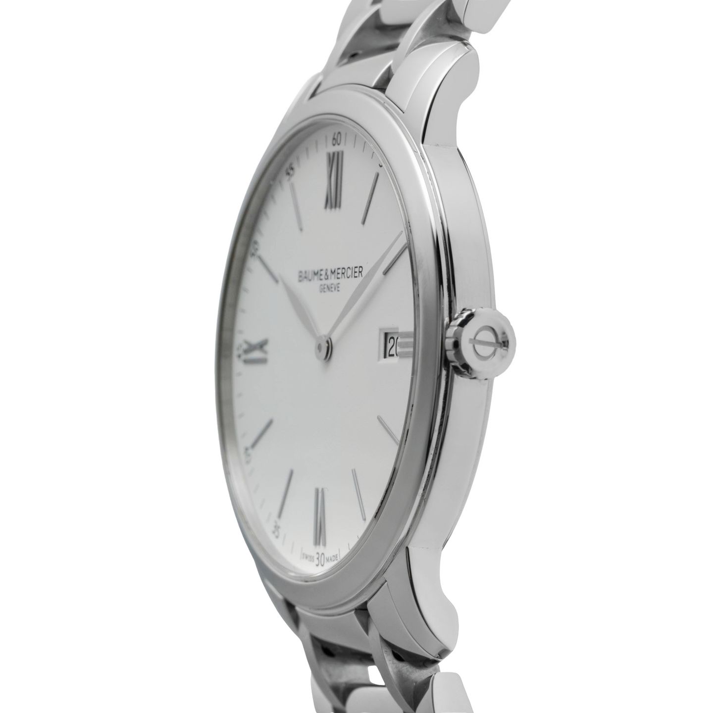 Baume & Mercier Classima M0A10354 (Onbekend (willekeurig serienummer)) - Wit wijzerplaat 40mm Staal (6/8)