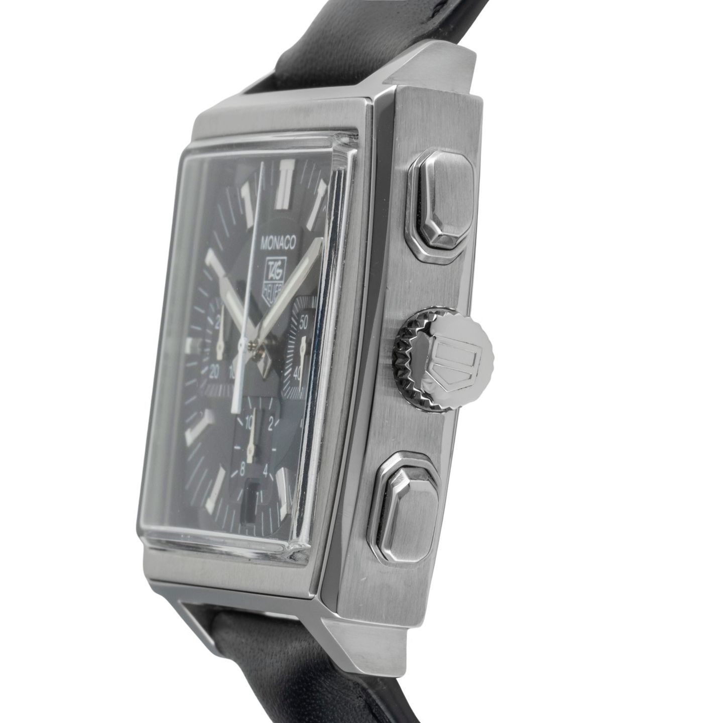 TAG Heuer Monaco CW2111 (2006) - Black dial 38 mm Steel case (6/8)