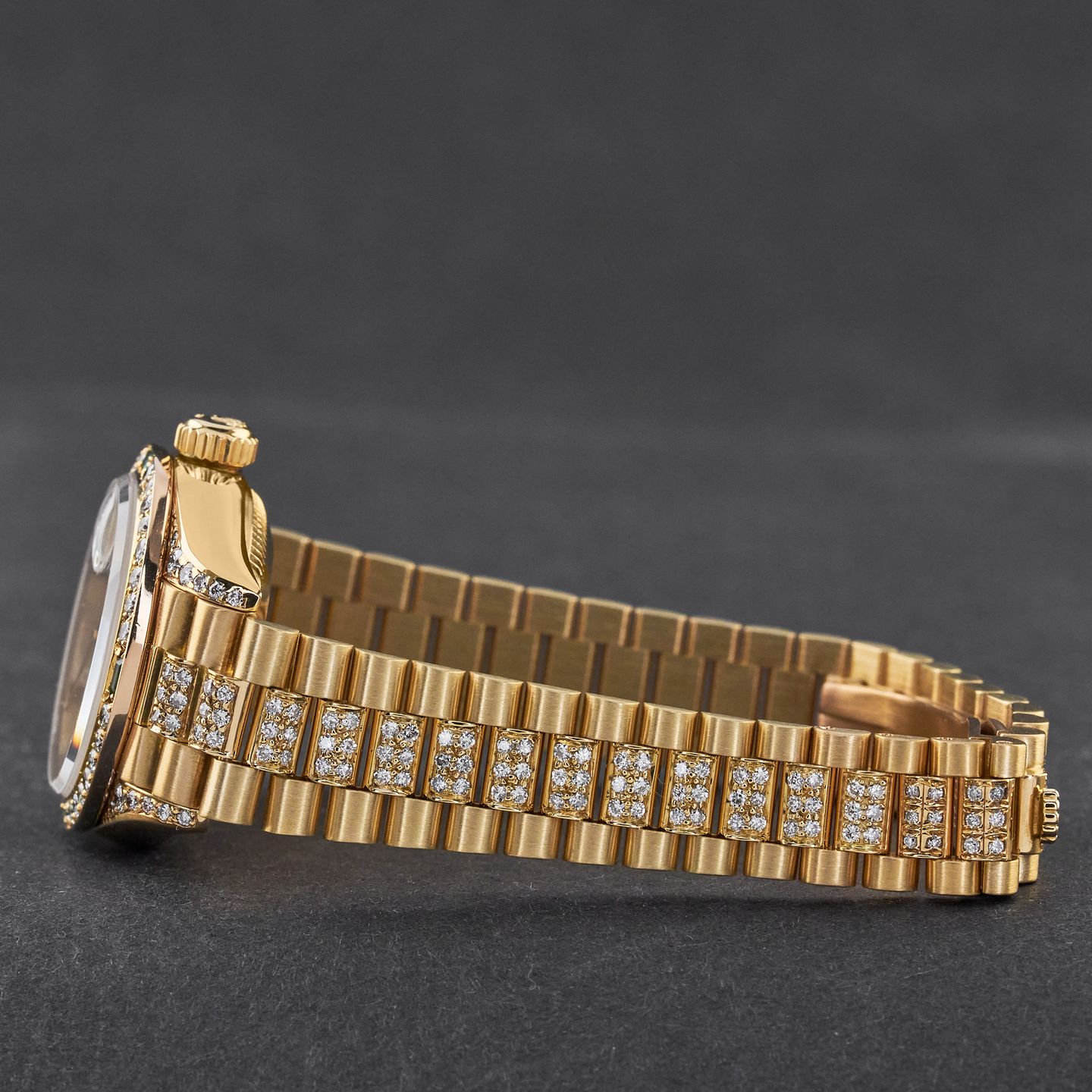 Rolex Lady-Datejust 69178 (1989) - Champagne dial 26 mm Yellow Gold case (5/8)