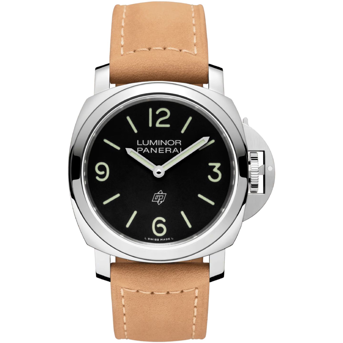 Panerai Luminor Base Logo PAM01086 (2024) - Zwart wijzerplaat 44mm Staal (1/8)