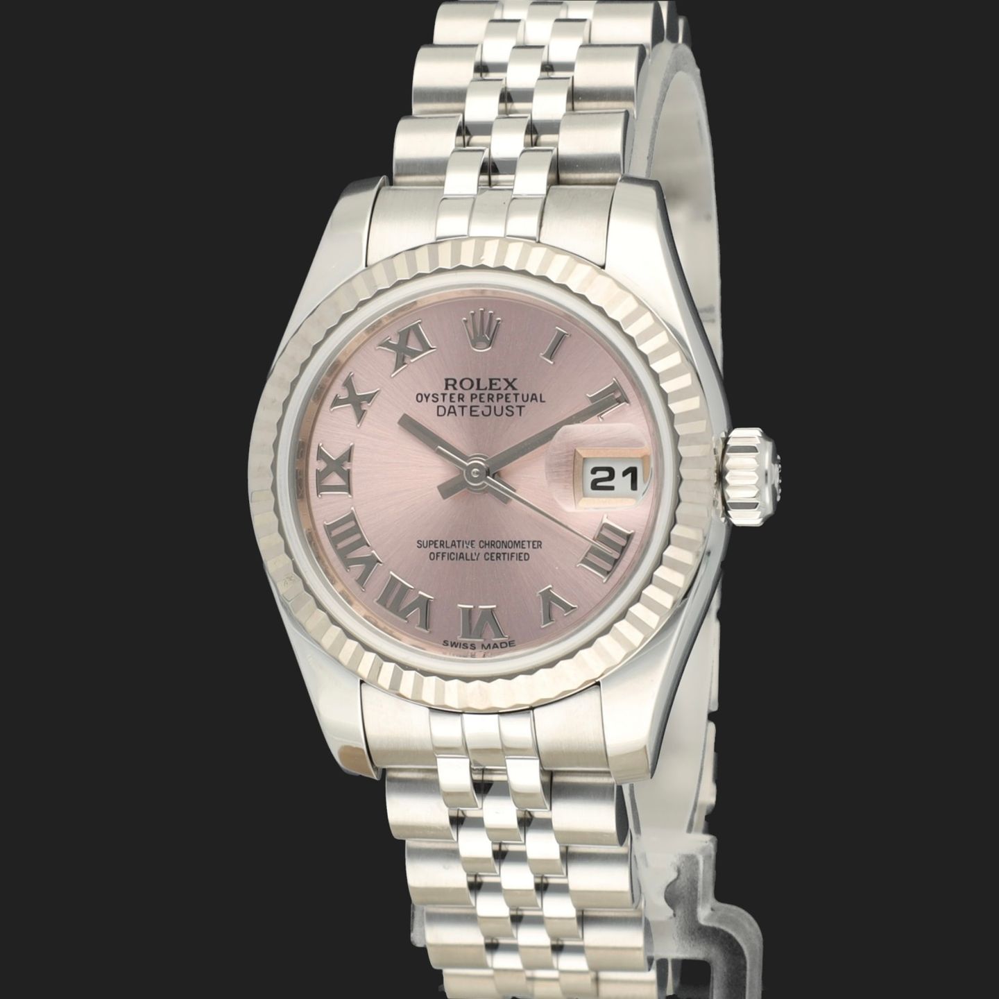 Rolex Lady-Datejust 179174 (2016) - Pink dial 26 mm Steel case (1/8)