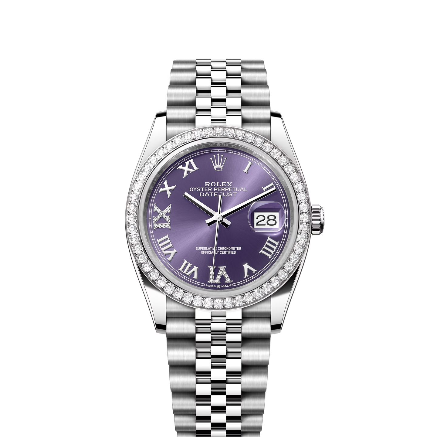 Rolex Datejust 36 126284RBR (2024) - Purple dial 36 mm Steel case (1/1)