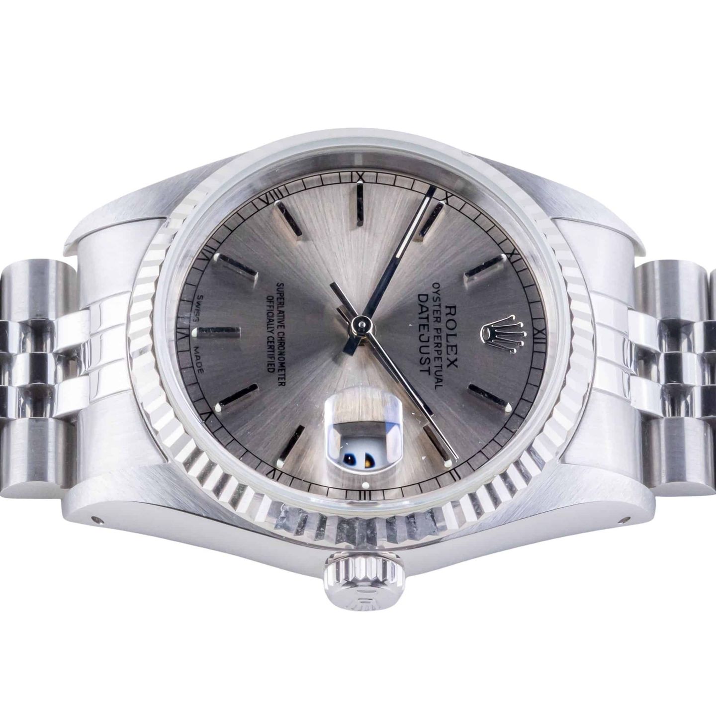 Rolex Datejust 36 16234 (1991) - Grey dial 36 mm Steel case (6/8)