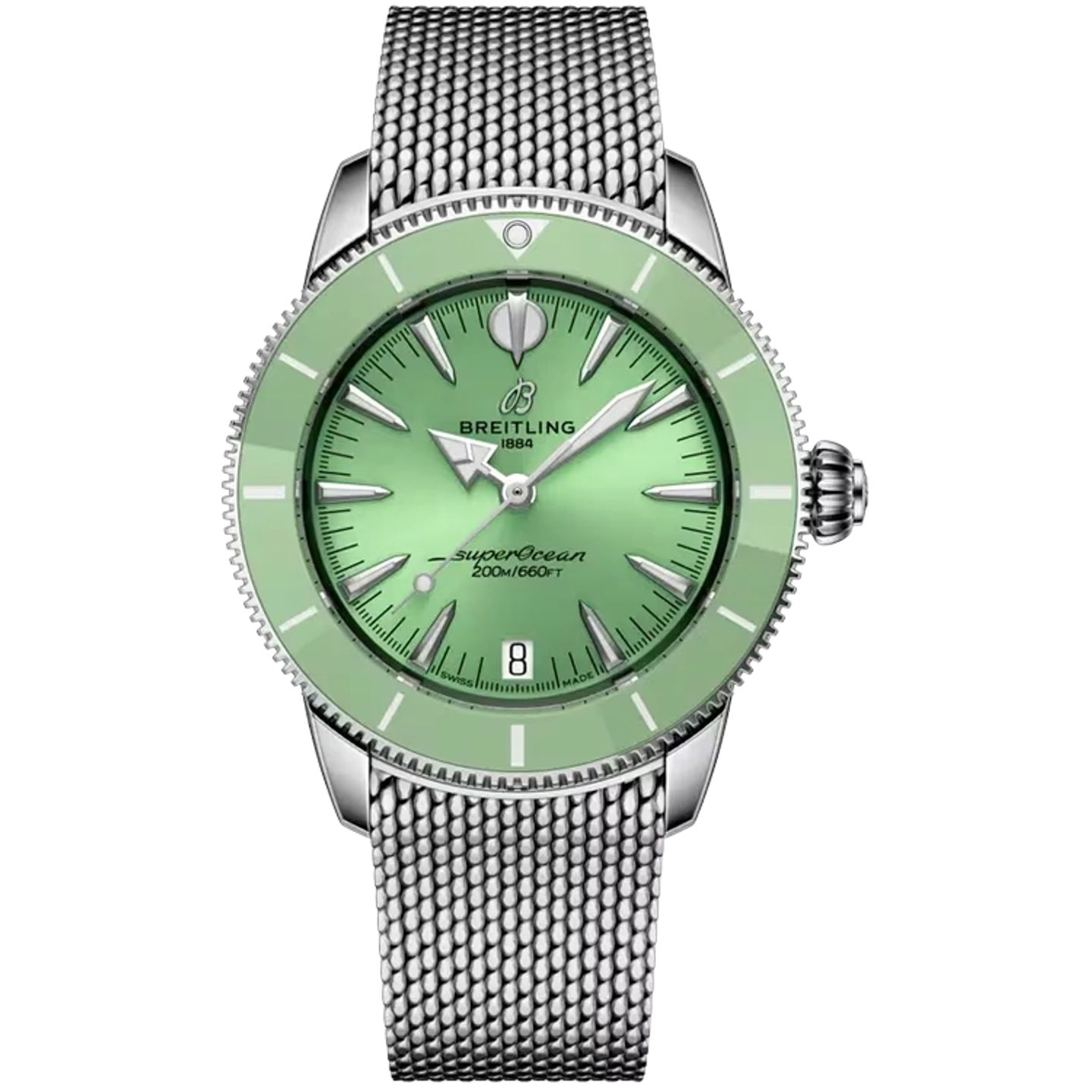 Breitling Superocean Heritage A10390361L1A1 (2025) - Groen wijzerplaat 36mm Staal (1/1)