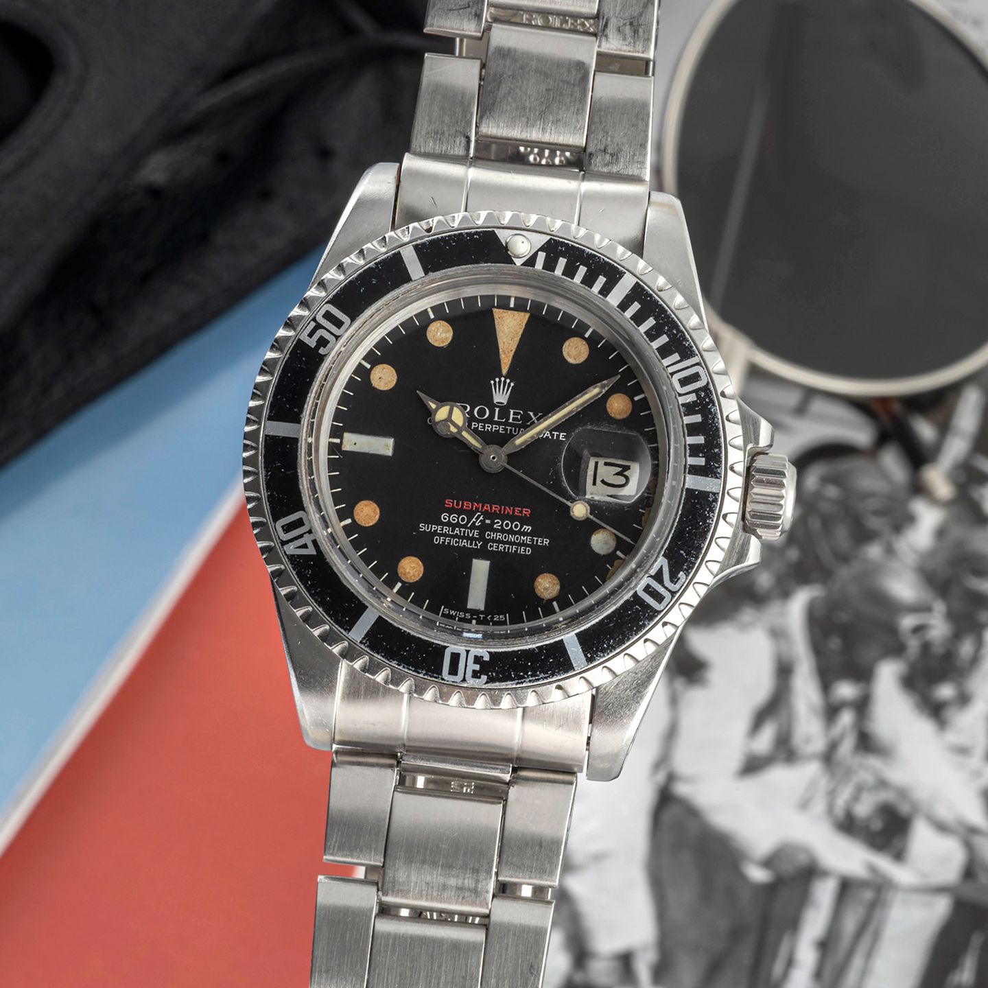 Rolex Submariner Date 1680 (1972) - Zwart wijzerplaat 40mm Staal (3/8)