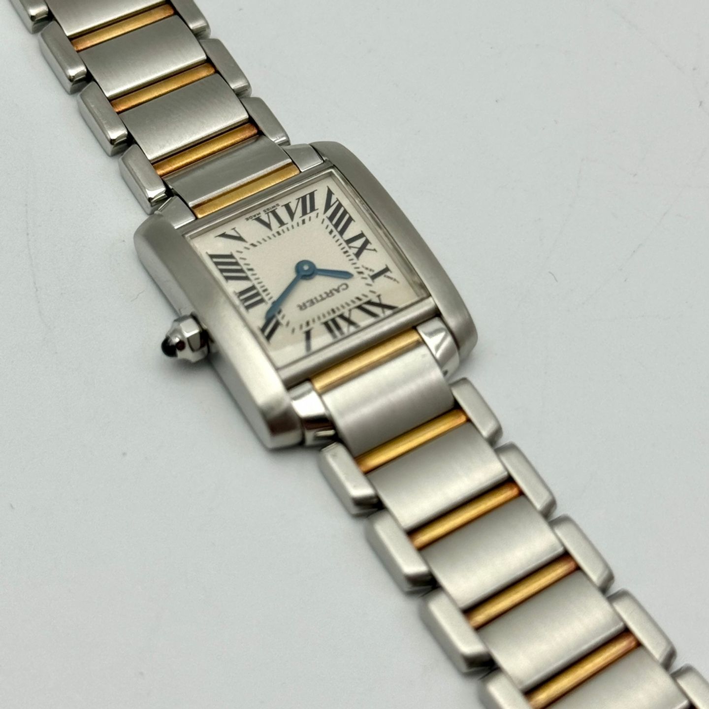 Cartier Tank Française 2384 (Unknown (random serial)) - White dial 25 mm Steel case (16/20)