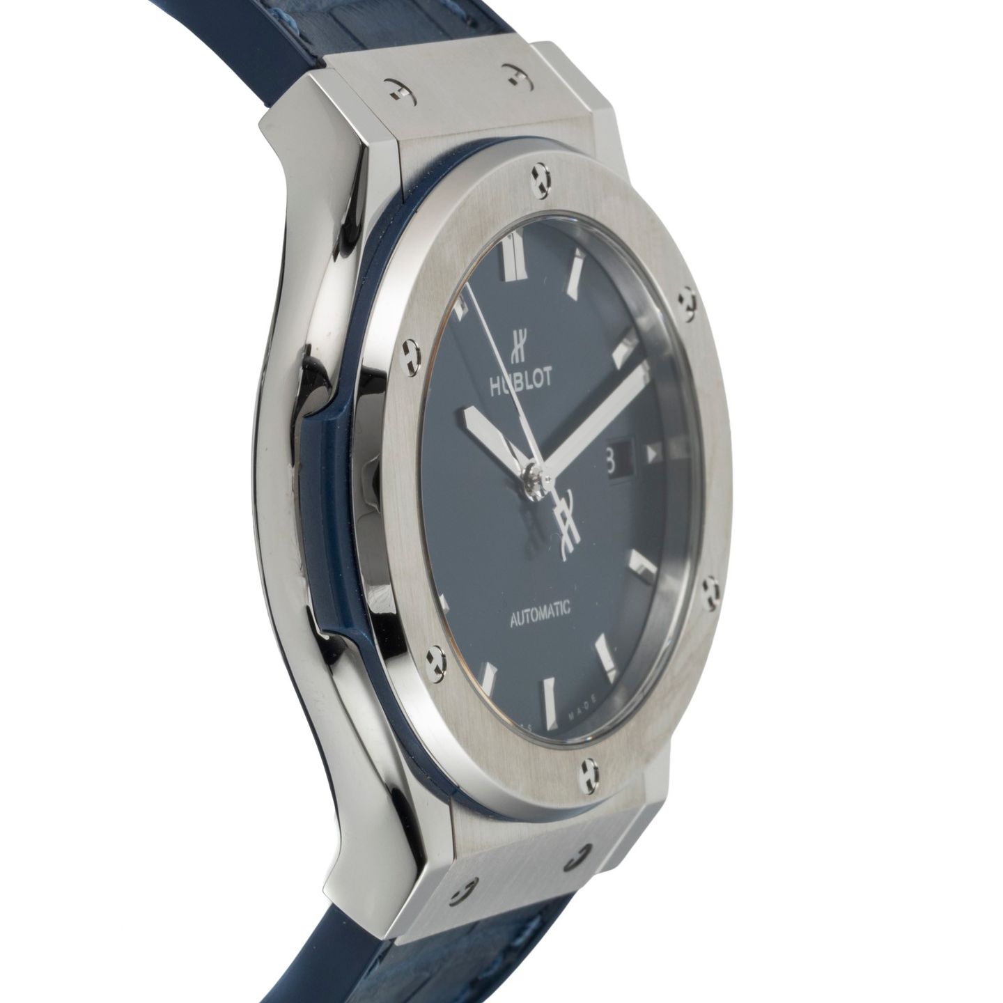 Hublot Classic Fusion Blue 542.NX.7170.LR (Unknown (random serial)) - Blue dial 42 mm Titanium case (7/8)
