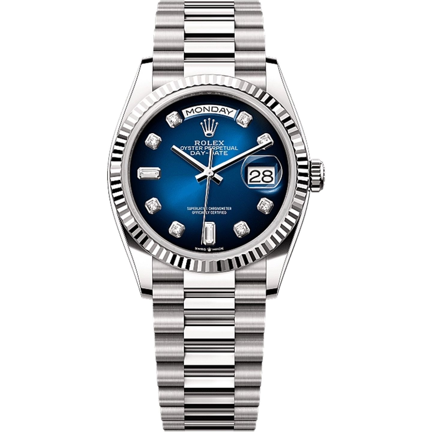 Rolex Day-Date 36 128239 (2025) - Blauw wijzerplaat 36mm Witgoud (1/1)