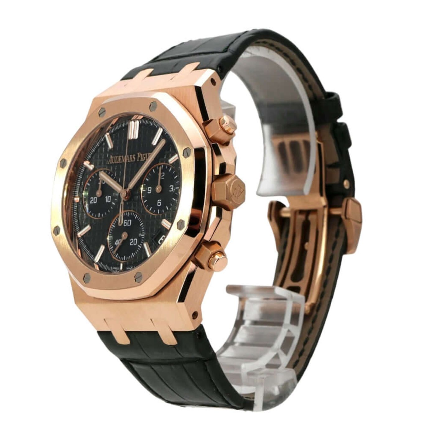 Audemars Piguet Royal Oak Chronograph 26240OR.OO.D404CR.02 (2024) - Groen wijzerplaat 41mm Roségoud (3/8)