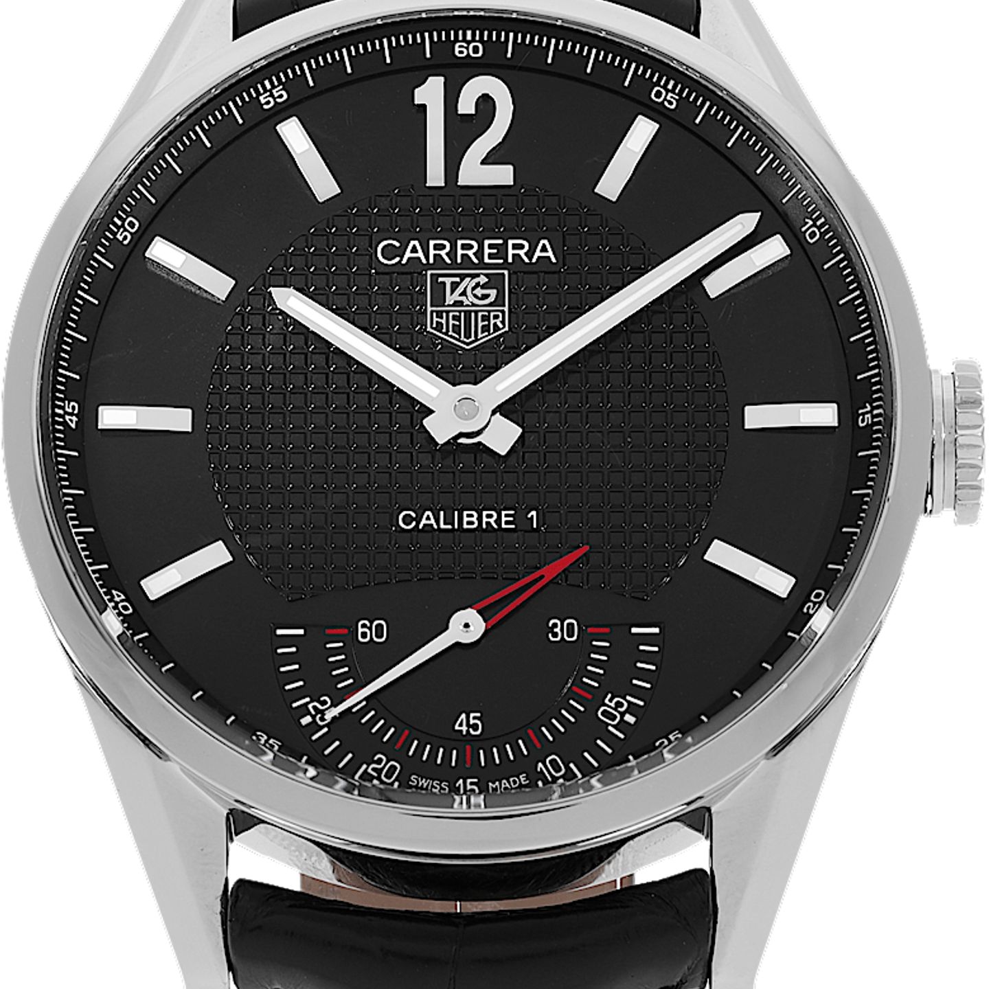TAG Heuer Carrera WV3010 (Unknown (random serial)) - Black dial 43 mm Steel case (2/5)