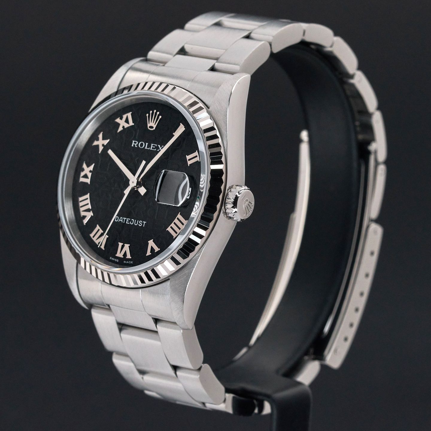 Rolex Datejust 36 16234 (2002) - Zwart wijzerplaat 36mm Staal (4/8)