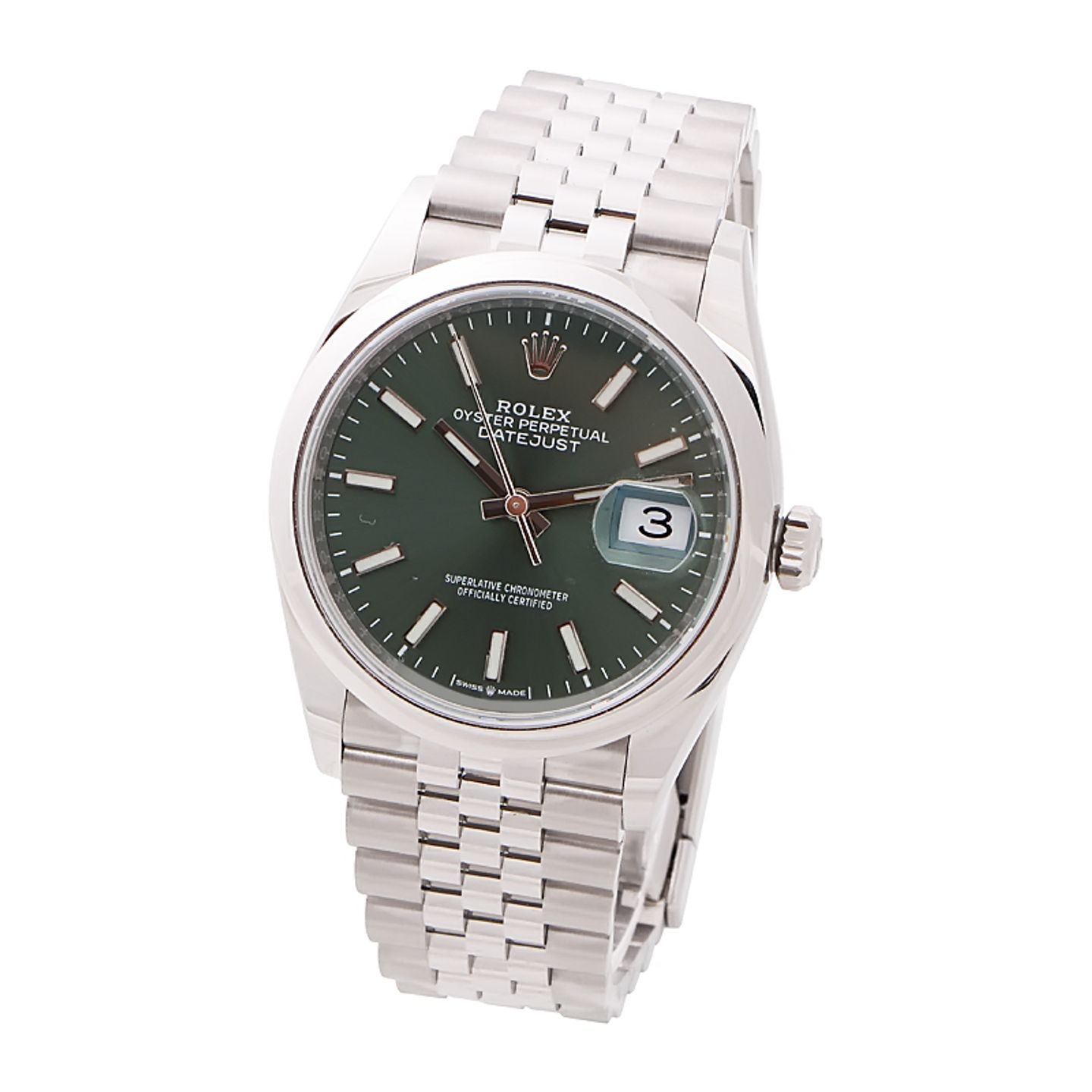 Rolex Datejust 36 126200 (2025) - Groen wijzerplaat 36mm Staal (2/4)