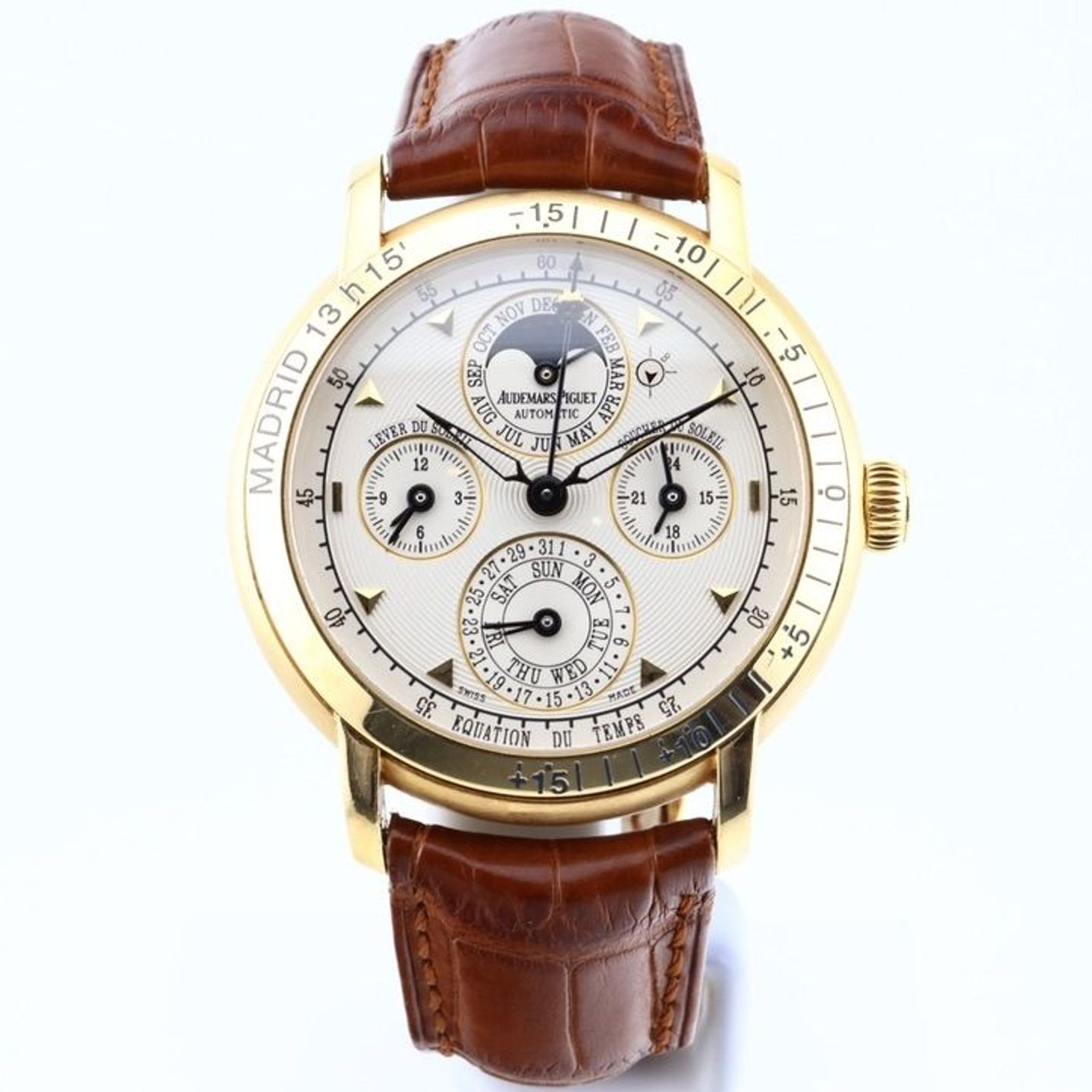 Audemars Piguet Jules Audemars 25934BA (Unknown (random serial)) - Silver dial 39 mm Yellow Gold case (5/10)