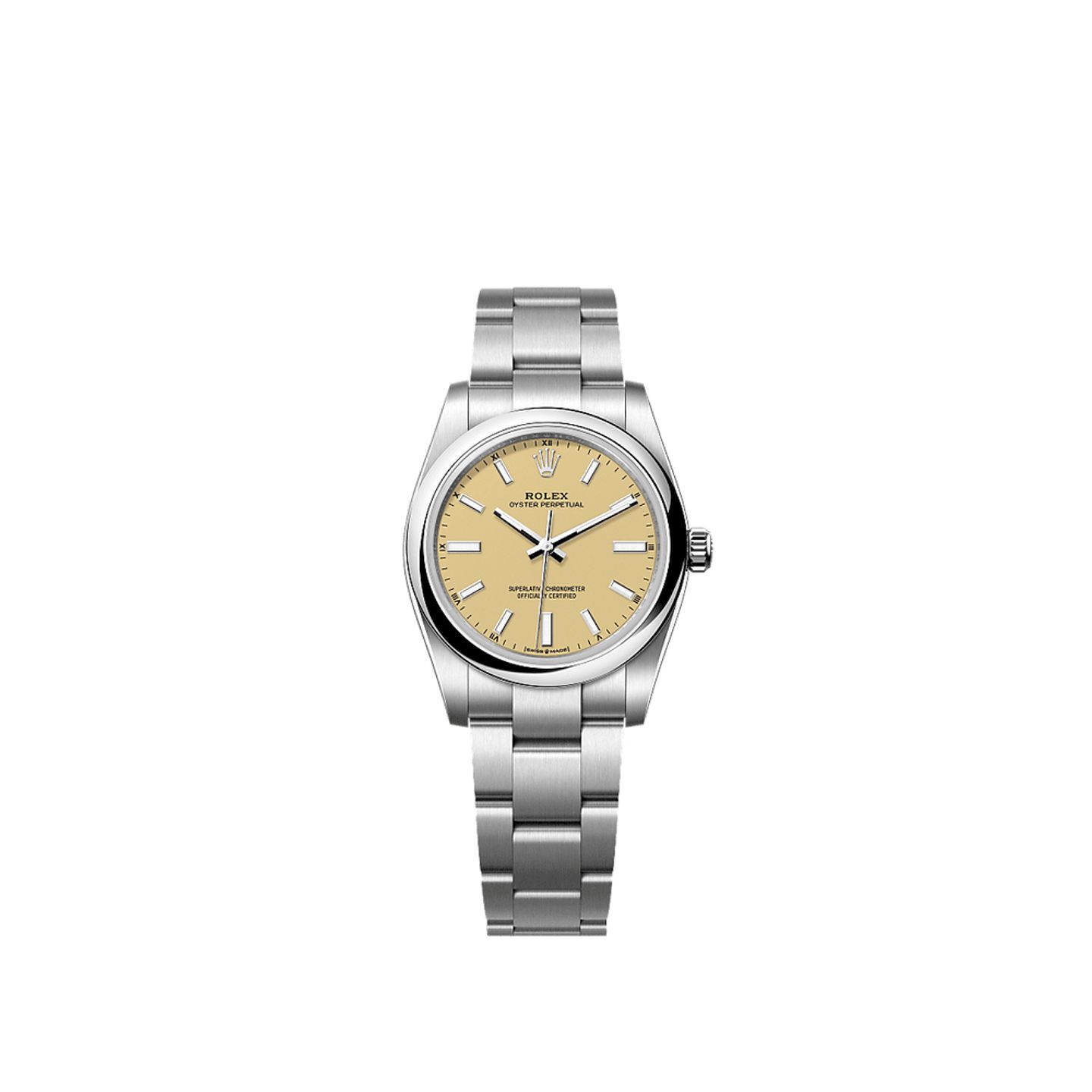 Rolex Oyster Perpetual 34 124200 (2025) - Beige dial 34 mm Steel case (1/1)
