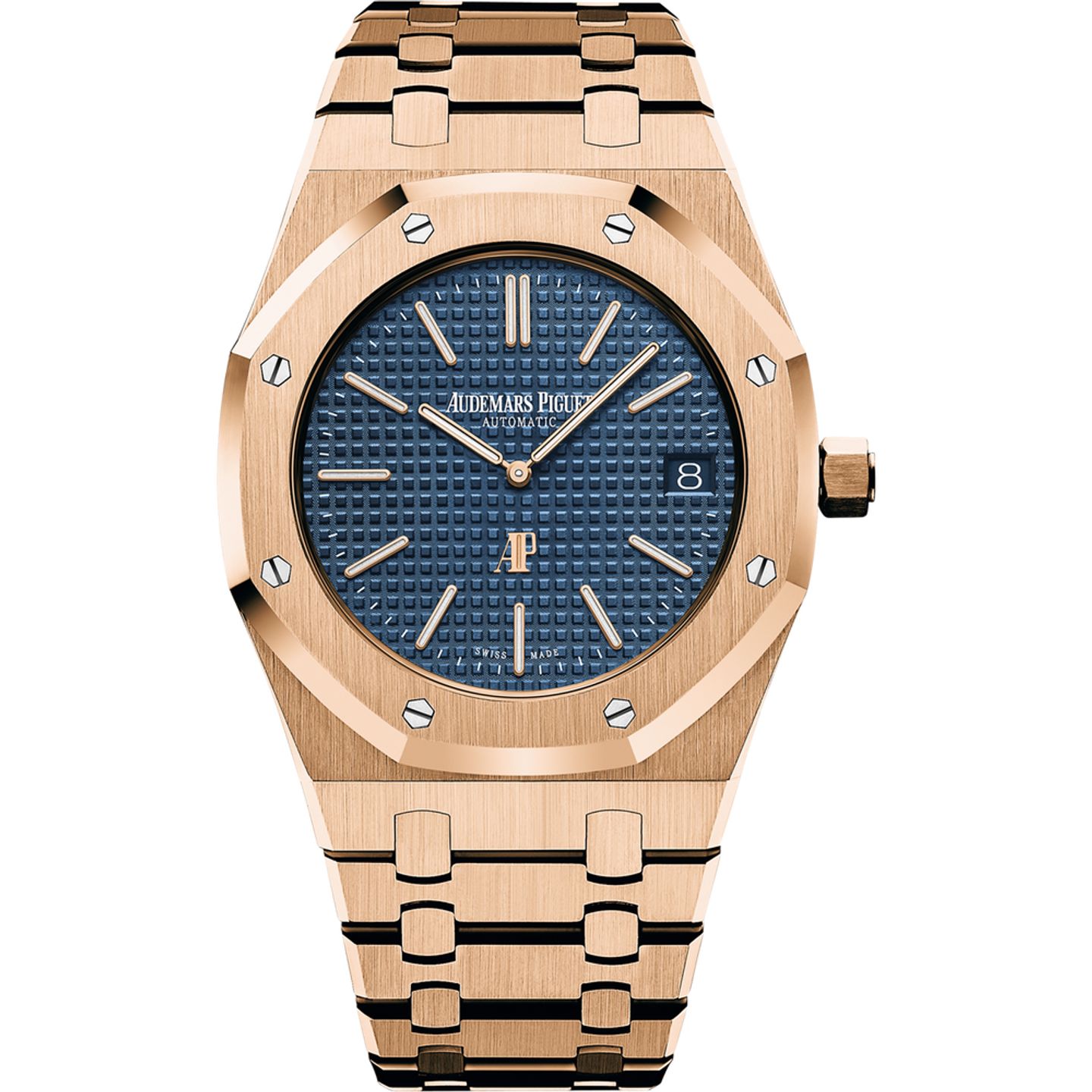 Audemars Piguet Royal Oak Jumbo 15202OR.OO.1240OR.01 (2025) - Blauw wijzerplaat 39mm Roségoud (1/1)