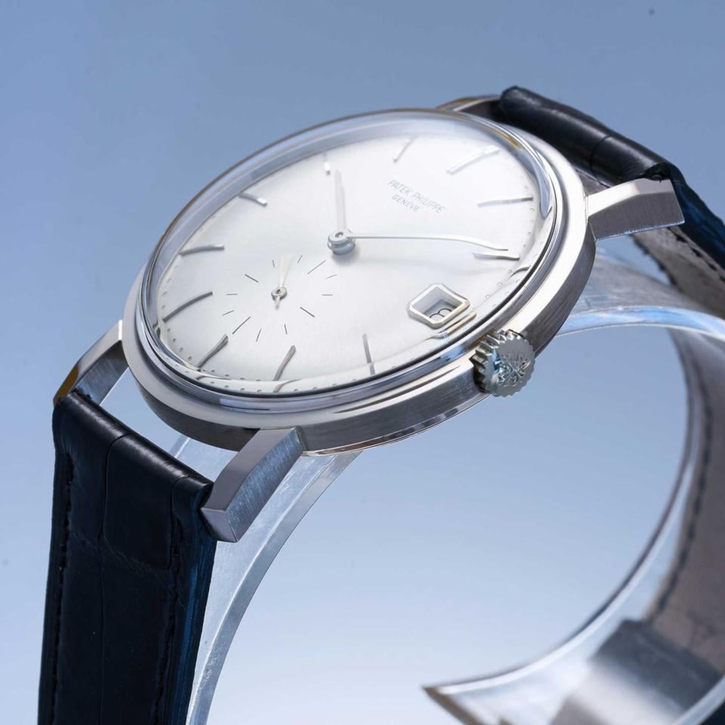 Patek Philippe Calatrava 3445 (Unknown (random serial)) - Silver dial 35 mm White Gold case (5/8)