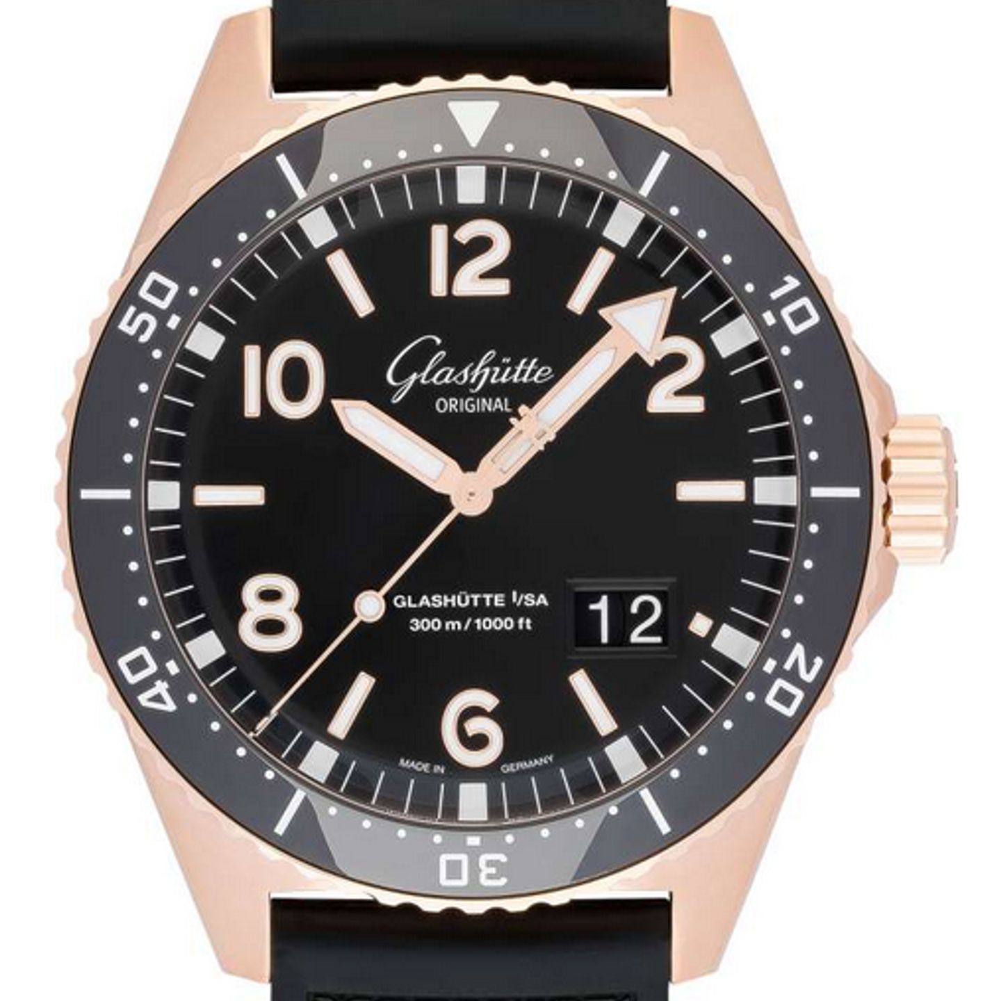 Glashütte Original SeaQ Panorama Date 1-36-13-03-90-33 (2024) - Black dial 43 mm Steel case (1/1)