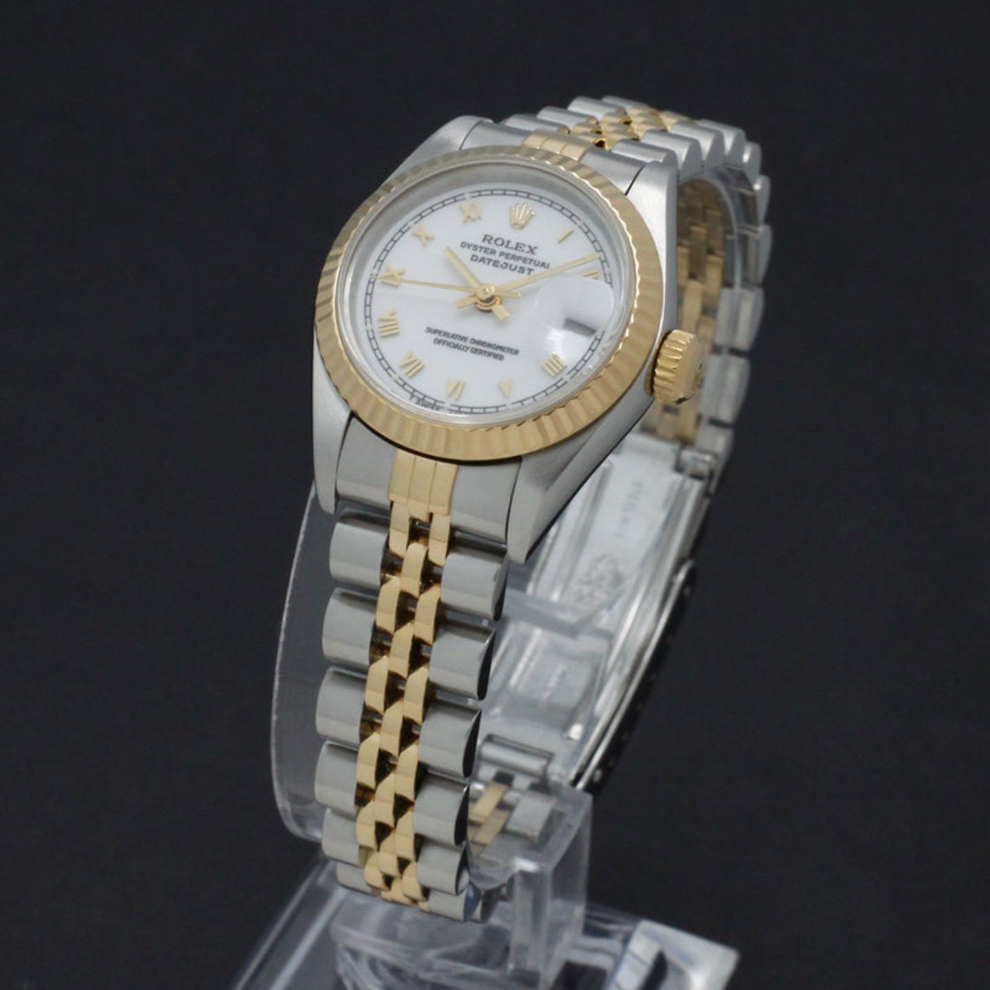Rolex Lady-Datejust 69173 (1996) - White dial 26 mm Gold/Steel case (5/7)