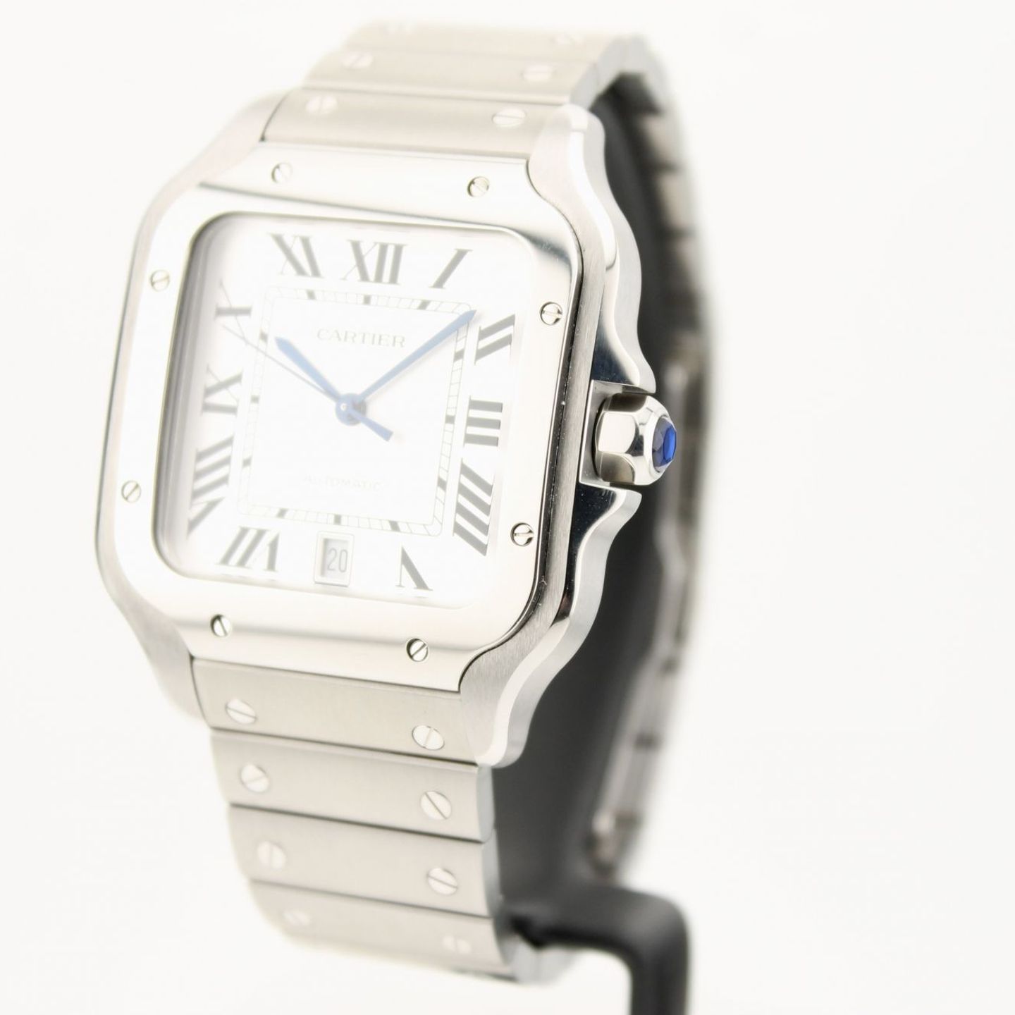 Cartier Santos WSSA0018 (2022) - Zilver wijzerplaat 38mm Staal (2/8)