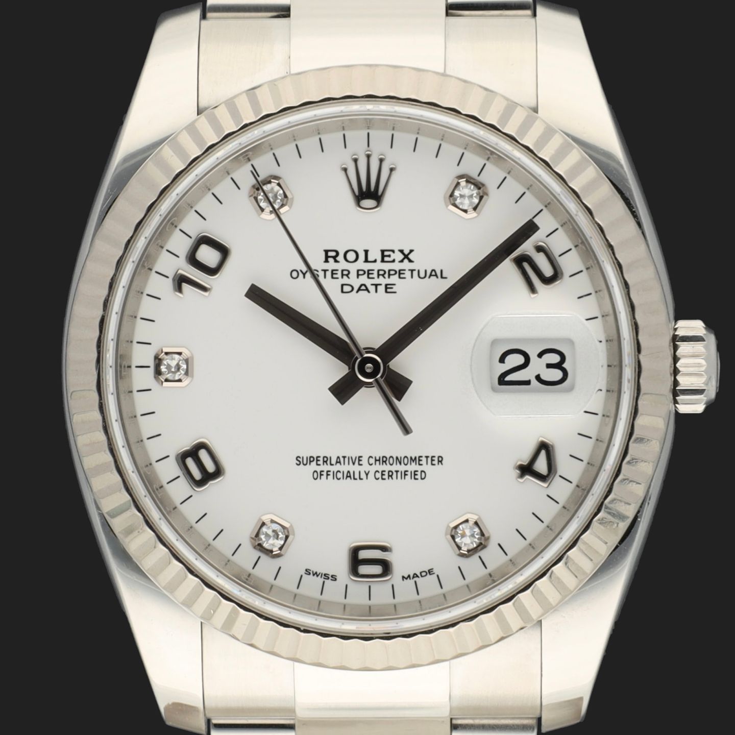 Rolex Oyster Perpetual Date 115234 (2018) - 34mm Staal (2/8)