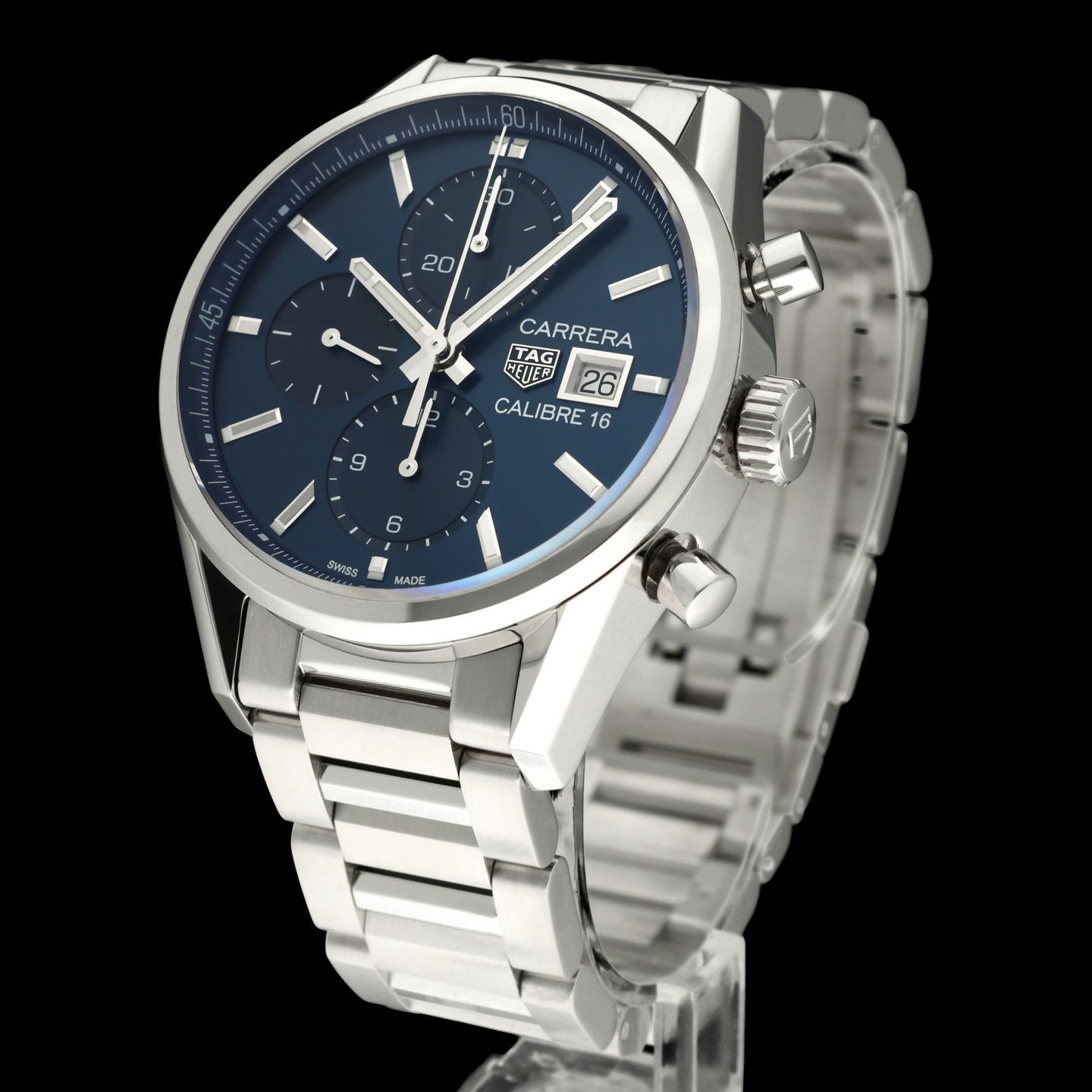 TAG Heuer Carrera Calibre 16 CBK2112 (2018) - Blue dial 41 mm Steel case (2/8)