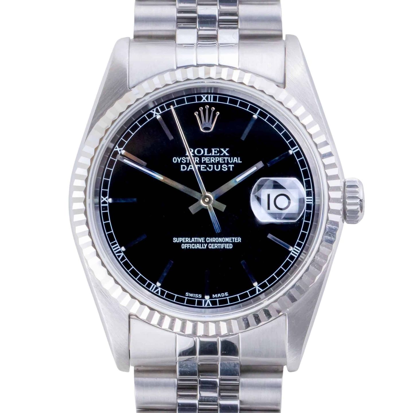 Rolex Datejust 36 16234 (2000) - Black dial 36 mm Steel case (3/8)