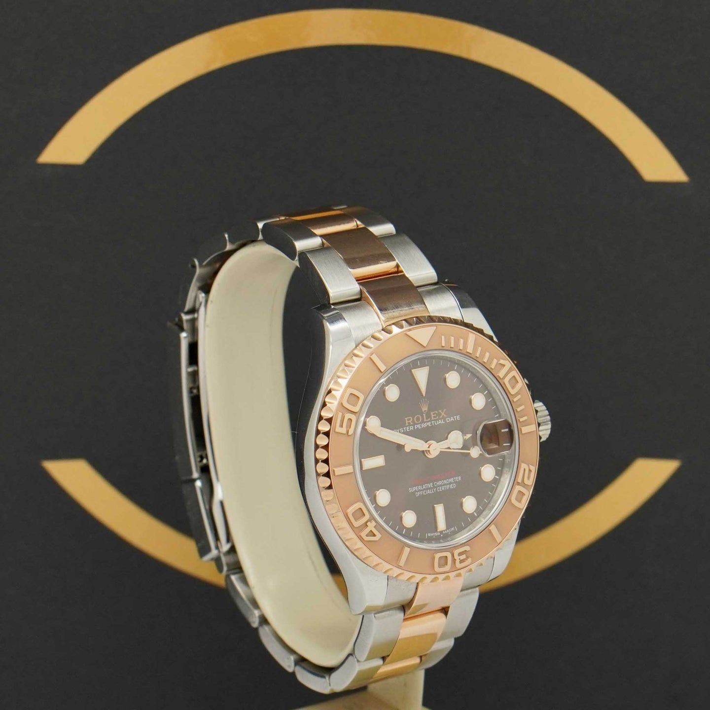 Rolex Yacht-Master 37 268621 (2017) - Brown dial 37 mm Gold/Steel case (3/7)