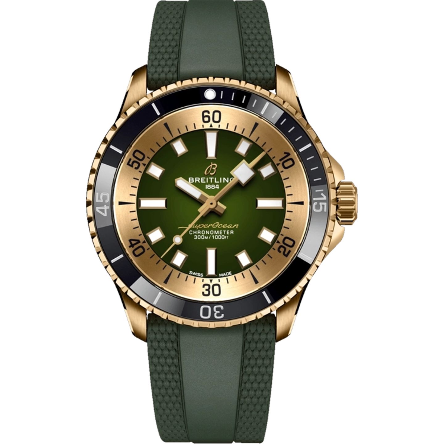 Breitling Superocean 42 N17375201L1S1 (2026) - Green dial 42 mm Bronze case (1/1)