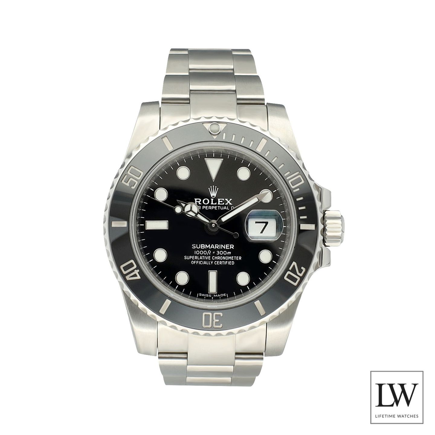 Rolex Submariner Date 116610LN (2016) - Zwart wijzerplaat 40mm Staal (3/8)