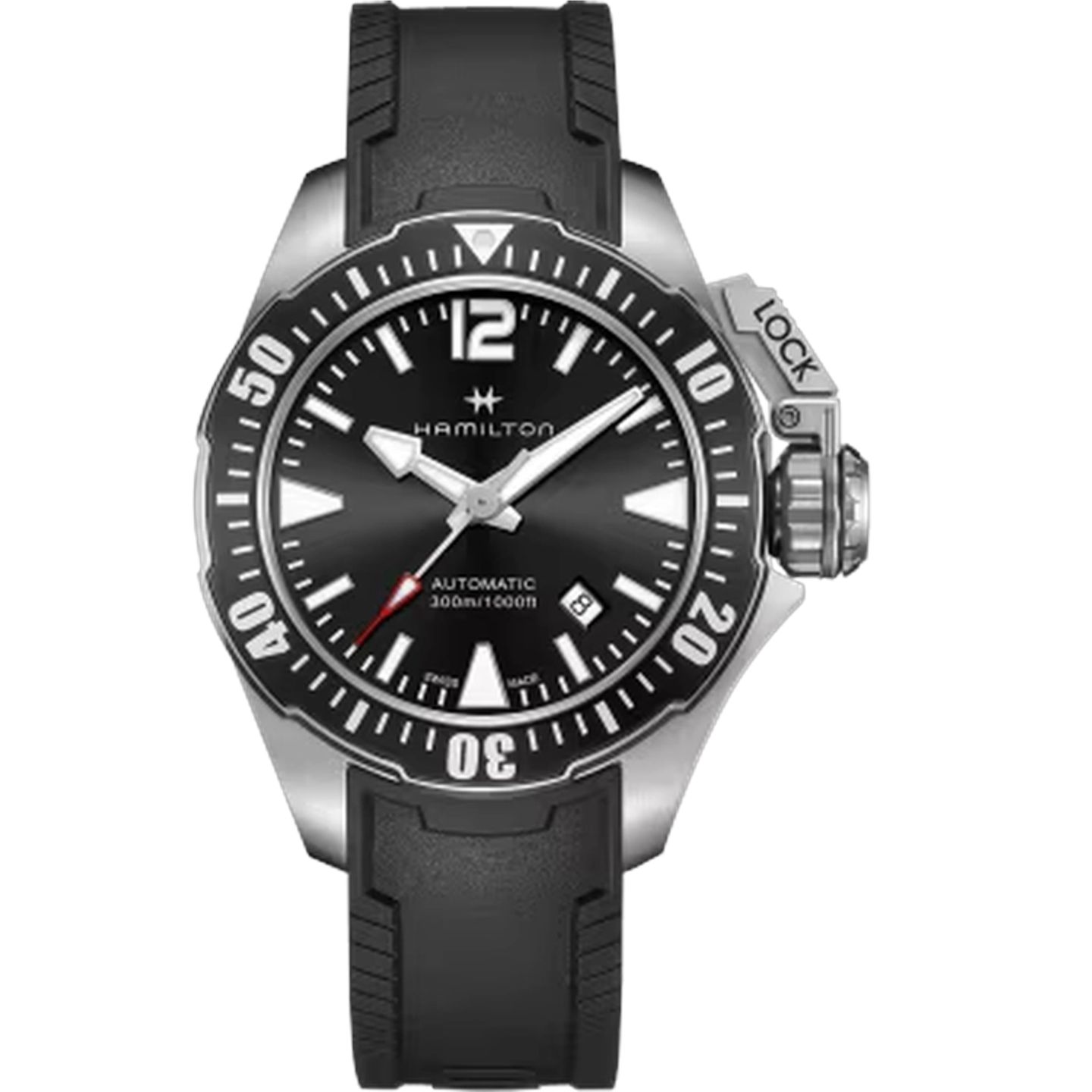 Hamilton Khaki Navy Frogman H77605335 (2026) - Zwart wijzerplaat 42mm Staal (1/1)