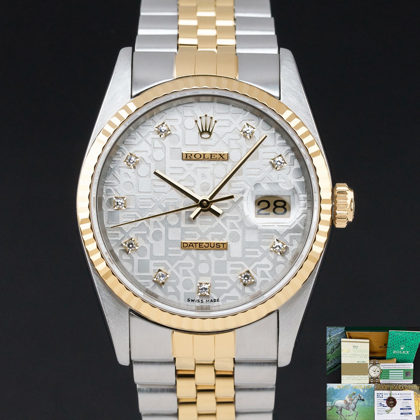 Rolex Datejust 36 16233 (1993) - Silver dial 36 mm Gold/Steel case (1/4)