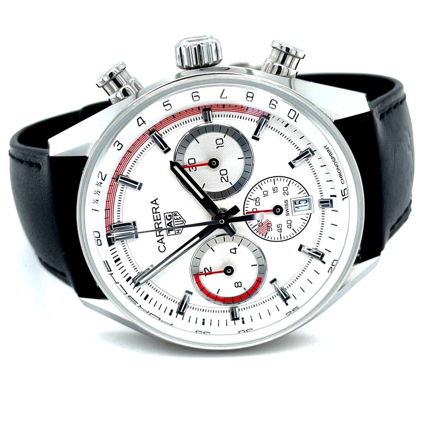 TAG Heuer Carrera Porsche Chronograph Special Edition CBS2011.FC6529 (2025) - Black dial 42 mm Steel case (1/8)