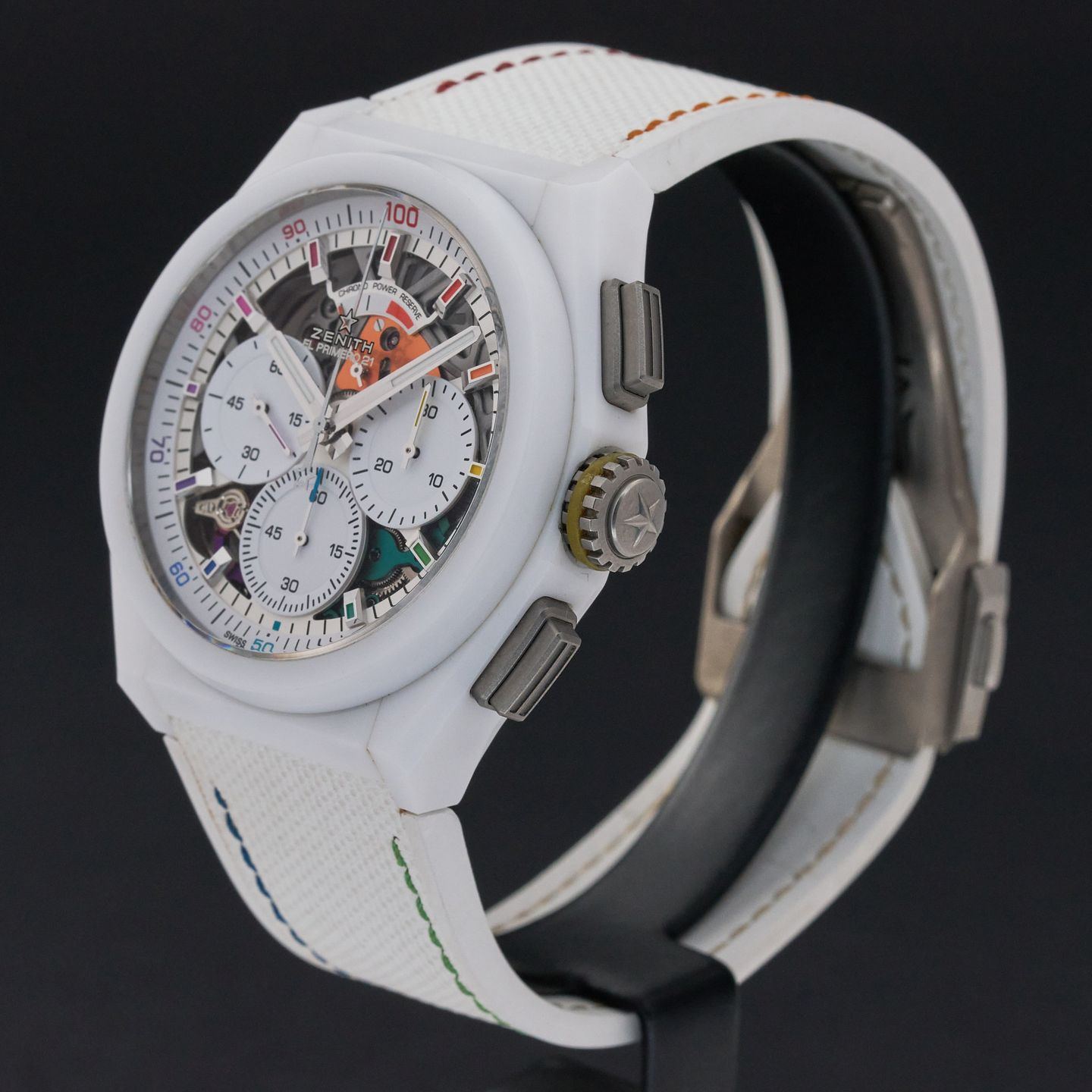 Zenith Defy El Primero 49.9010.9004/01.R947 (2022) - White dial 44 mm Ceramic case (4/8)