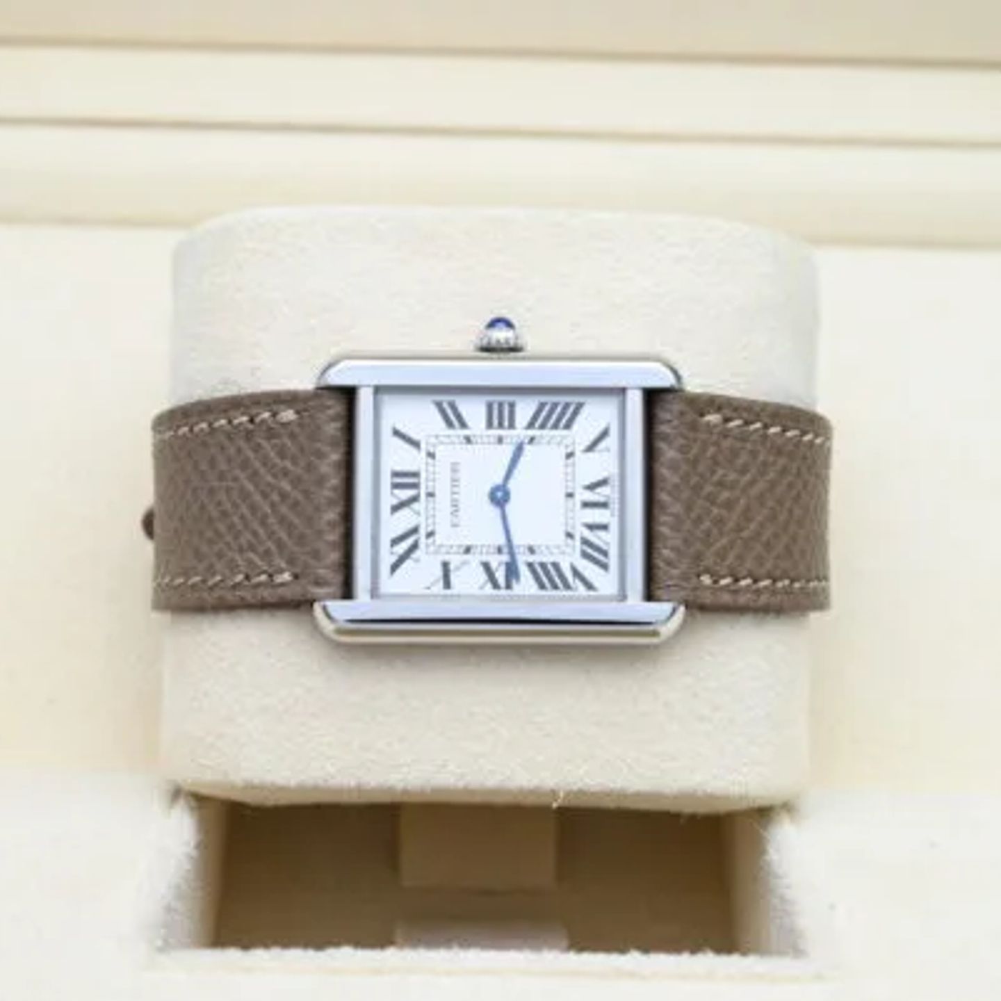 Cartier Tank Solo W5200005 (2014) - Wit wijzerplaat 24mm Staal (5/8)