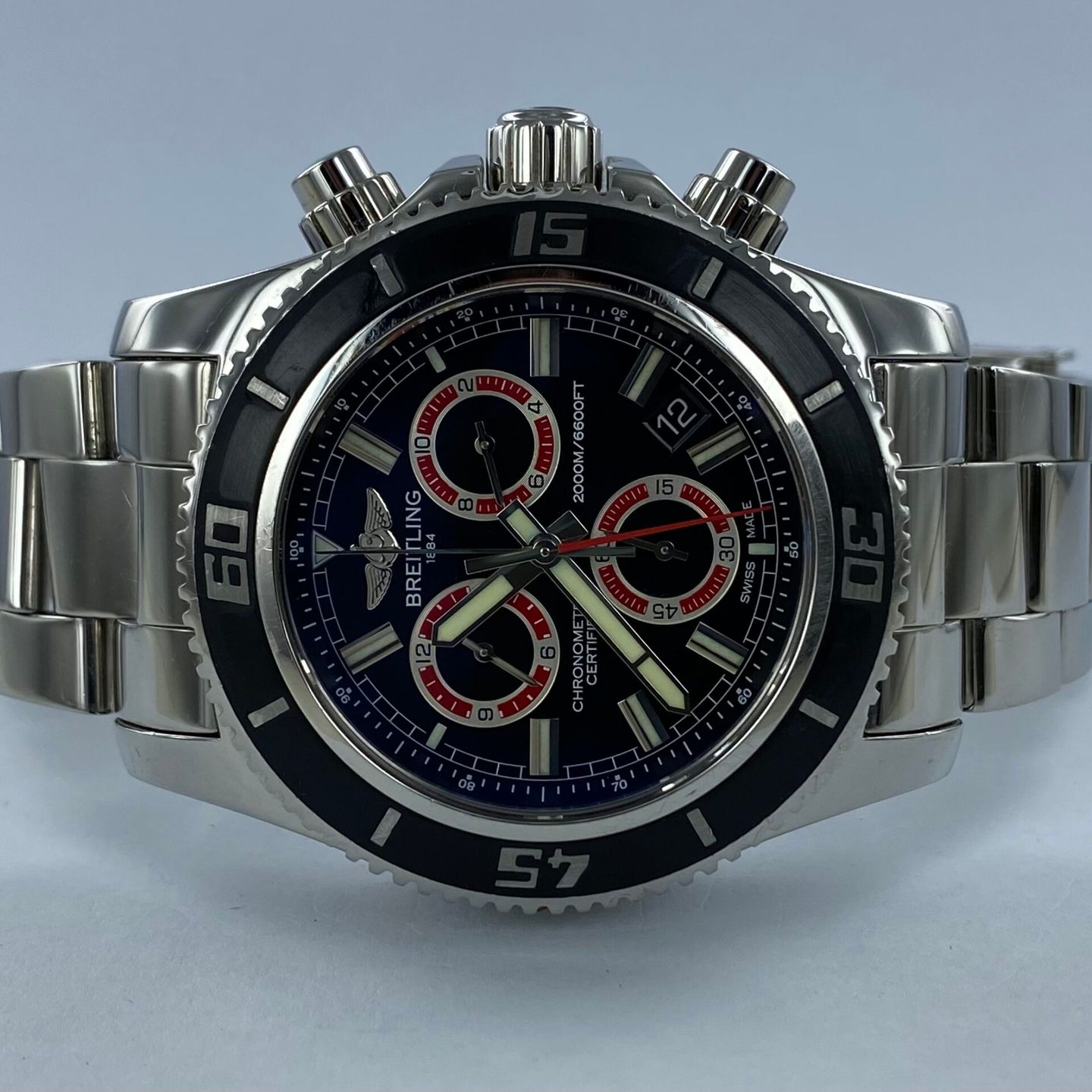 Breitling Superocean Chronograph M2000 A73310A8 (2012) - Black dial 46 mm Steel case (1/6)