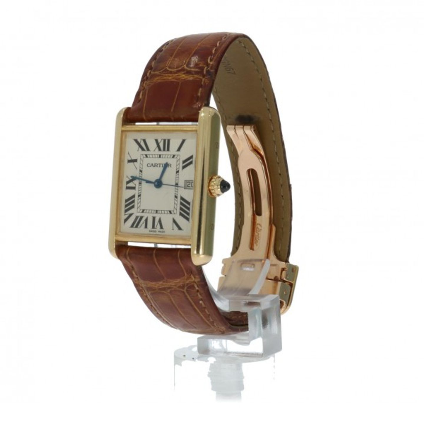 Cartier Tank Louis Cartier W1529756 (Unknown (random serial)) - White dial 25 mm Yellow Gold case (2/5)