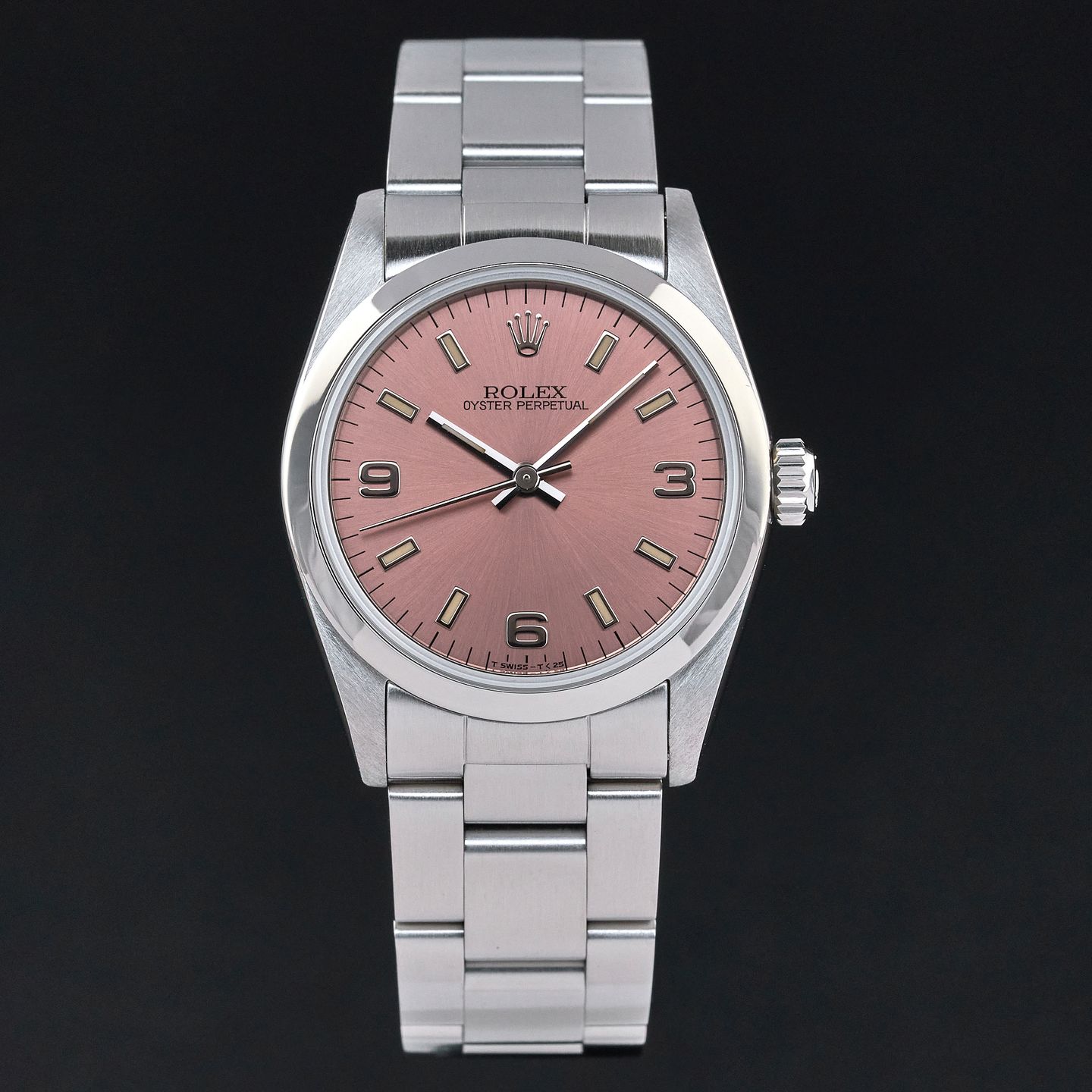 Rolex Oyster Perpetual 31 67480 (1991) - Pink dial 31 mm Steel case (3/8)