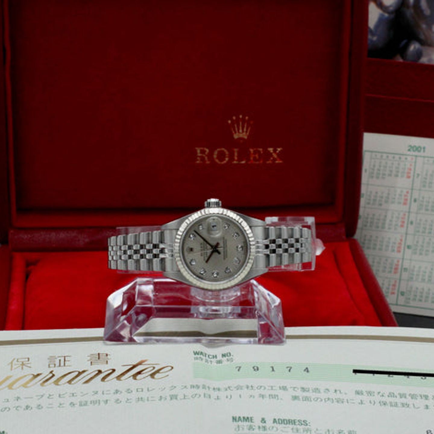 Rolex Lady-Datejust 79174 (2001) - Zilver wijzerplaat 26mm Staal (3/7)