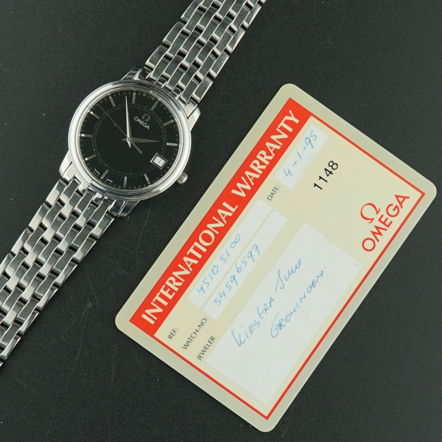 Omega De Ville 4510.51.00 (1993) - Zwart wijzerplaat 34mm Staal (3/8)