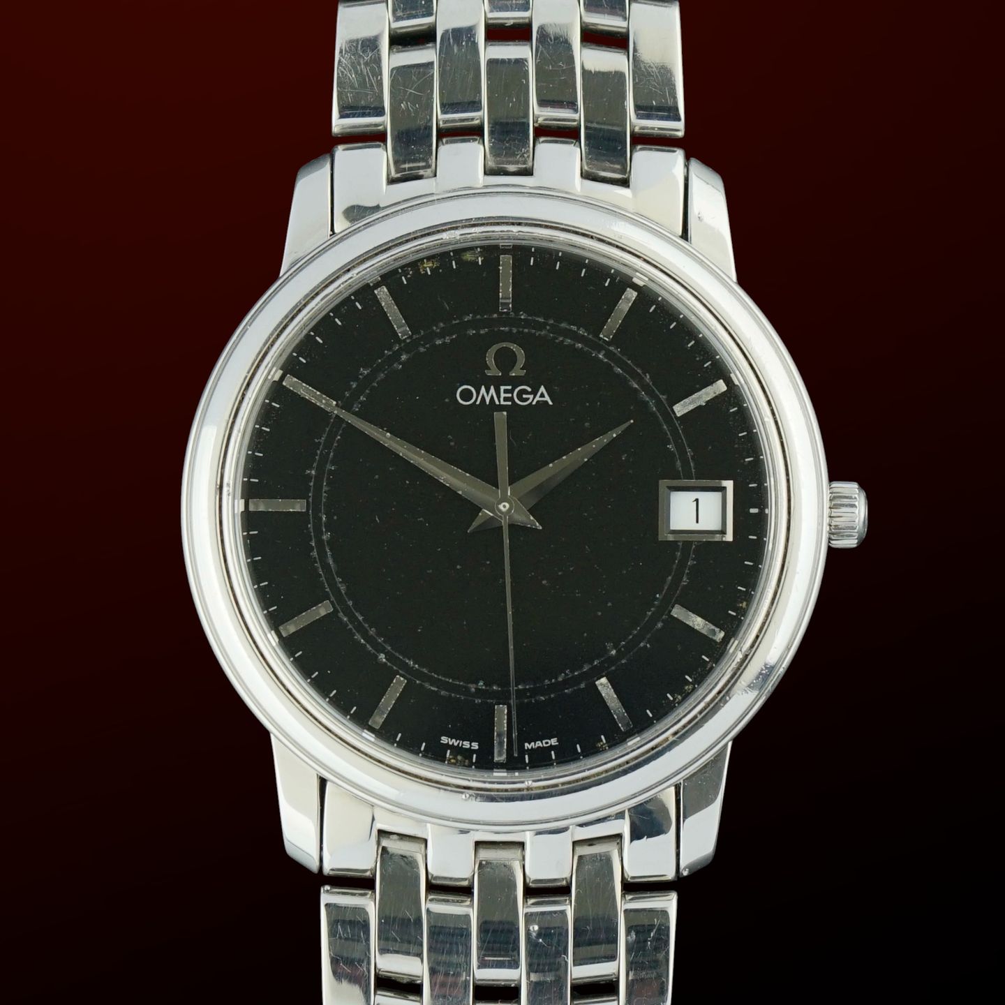 Omega De Ville 4510.51.00 (1993) - Zwart wijzerplaat 34mm Staal (1/8)