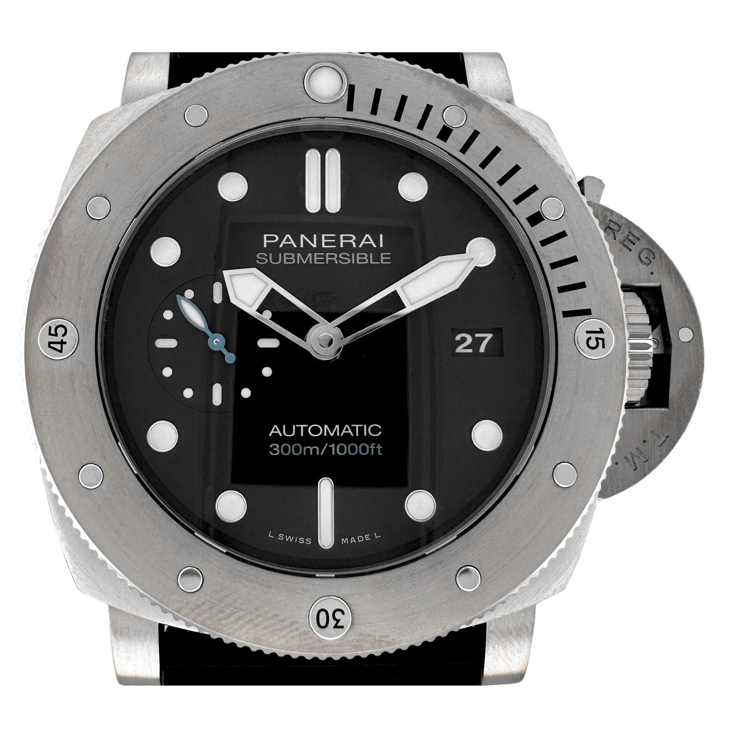 Panerai Luminor Submersible 1950 3 Days Automatic PAM02305 (2024) - Zwart wijzerplaat 47mm Staal (1/8)