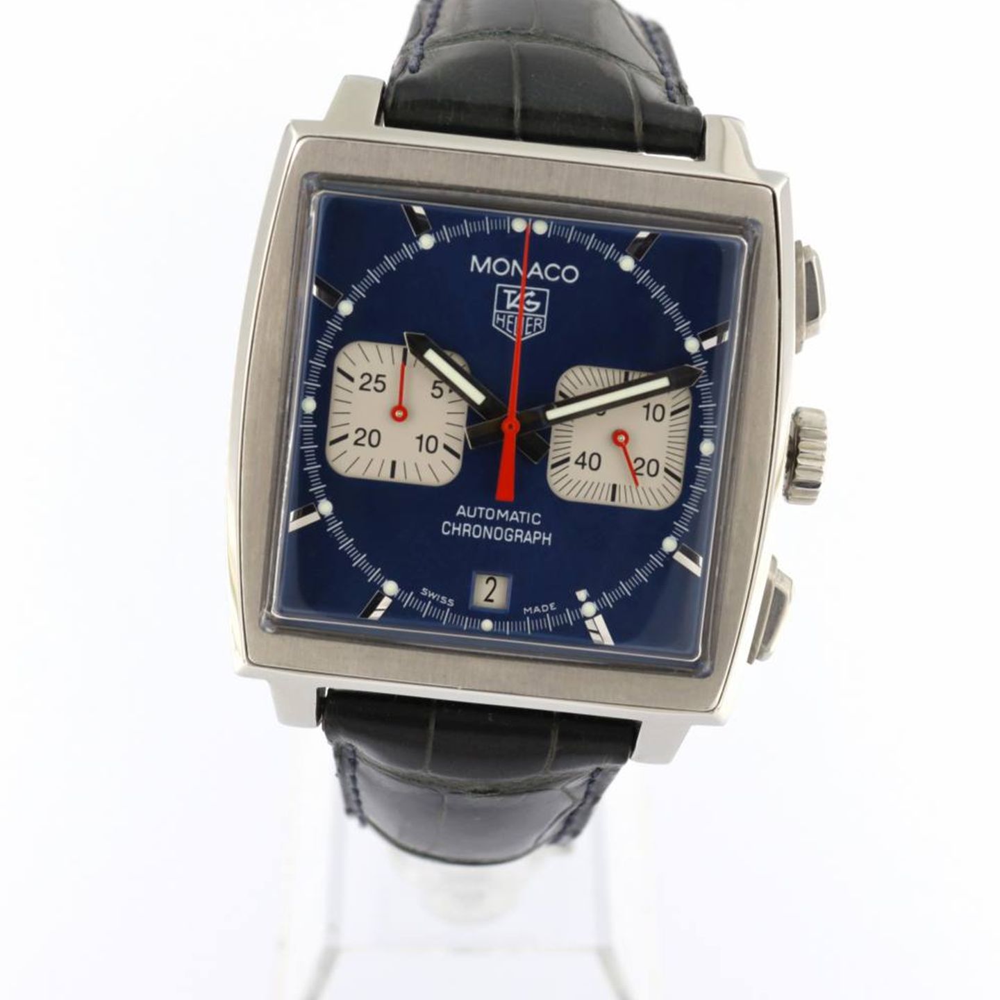 TAG Heuer Monaco CW2113 (2007) - Blauw wijzerplaat 38mm Staal (1/6)